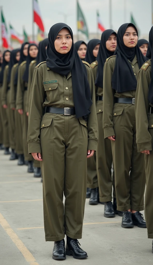 (((hijab girl))),Yellow smoke,Attacked by farts,massive , Attack with farts,)),(attacks prisoners with farts)),((Sticking out the )),((wearing a military soldiers outfit and tight legging)),velocity,, (((Yellow smoke is rising ))),((Hip Attack)),((),((Facing this way))),​masterpiece:1.2、top-quality)、(the Extremely Detailed CG Unity 8K Wallpapers、ultra-detailliert、Best Shadows)、(细致背景)、(The best lighting、extremely delicate and beautiful)、depth of fields,((Girl )),(),(((((There is a male prisioner and a female military soldiers.......))))),(((Female military soldiers attacks male prisioner in the face with a hip attack..))),(((high-handed female military soldiers)),(((A male prisioner who endures pain))),((big )),((big )),,((the camera record them)),(( on training field)),(),((training field))