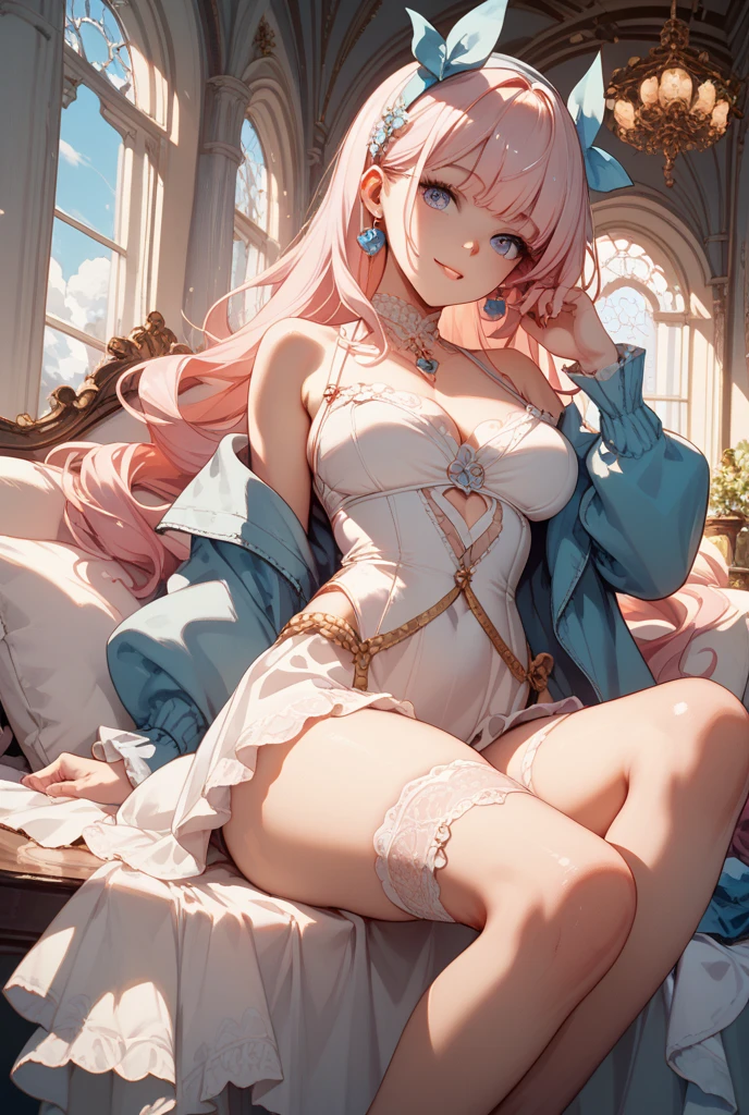((Masterpiece)), 1girl, flying through the sky, (sakura_kinomoto:sakura card captors), white leotard, white pleated skirt, pink tight gloves, ruffled stockings, beautiful wings, perfect body, gradient eyes, sexy body, petite, super beautiful, panorama, side view, looking away, ((good anatomy, normal anatomy)), ((good hands)), ((good fingers)), ((good feet)), highly detailed, best quality, masterpiece, absurderes, cinematic lightning, colorful