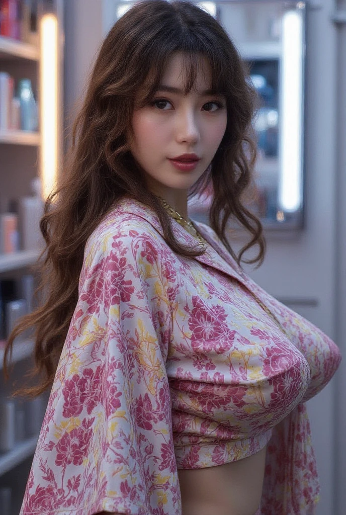 50 years Old, Hijab Indonesian mature woman, Big Tits : 66.9, Gamis, Breast out from her clothes : 1.9, at doctor office, Dark light, at Nighttime
