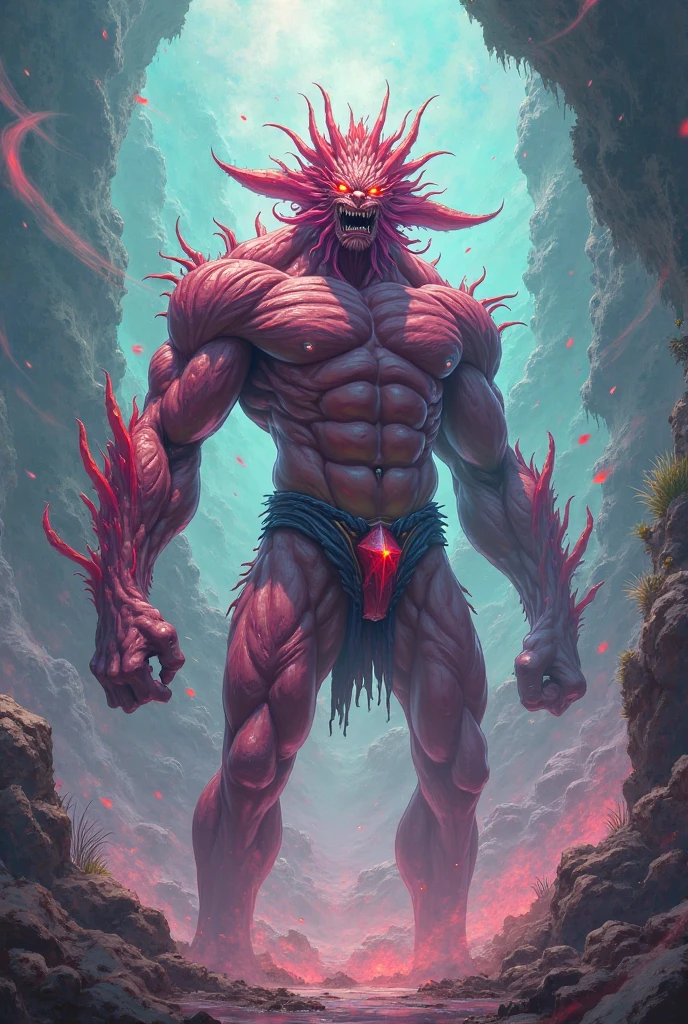 Based on anatomy,good looking,Bright red body,Blue hood,Huge, toned muscles,((Wearing armor)),Ready your spear,bulging muscles,Evil atmosphere,Huge erect penis,Highest quality,Meticulously detailed,masterpiece,Award-winning works,Orgy,Covered in bodily fluids,Massive ,Possessed by demons,Evil Aura,Wolf Pose