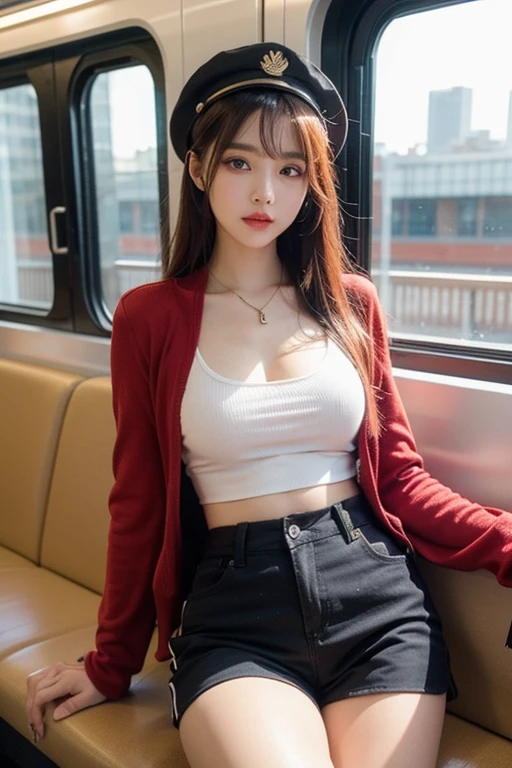 (masterpiece, best quality:1.2), 1girl, solo，yor，leggings thin gap，cameltoe，fur top，smile