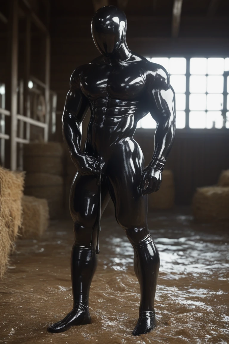 ((realistic)), upload on e621, by Garmash,Ruan Jia, darkgem, anthro, male, ((( detailed fluffy fur))), ((sitting)), detailed realistic painting, (((biceped))), (((shaded,Ray tracing))) extreme detail, ((horse)), (((Naked,Nude))),(((Penis))), black body