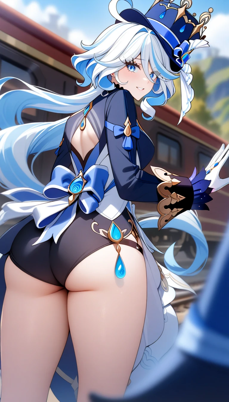 euladef, Sportswear, elevador de camisa, curta curta, curto descompactado, ass, Back view, Olhando para o Viewer, bunda pequena, corpo pequeno, ASS pequeno, boca aberta, Ahegao, no pants, black panties, no clothes, petite ass