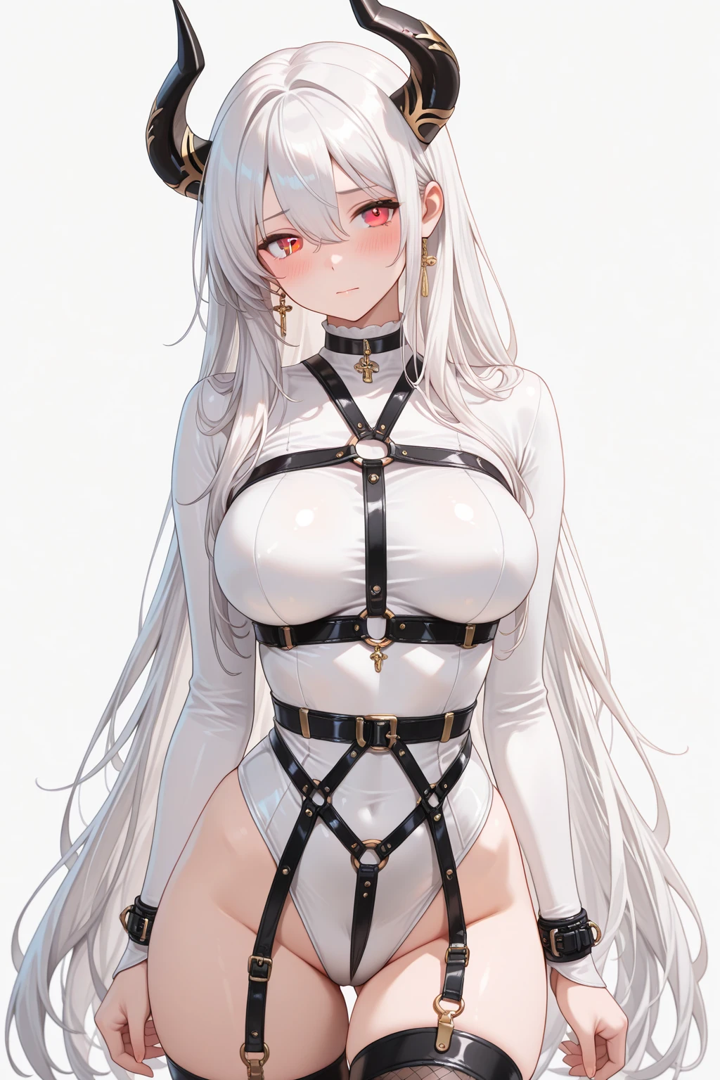 Cute little woman,(((Small and delicate body, Petite))),((Anime woman walking down the street,She has extremely cute and beautiful white hair)), ((((arms back behind, ((((((bound arms, Cord, Bondage, shibari))))))))))
(((Small breasts))), (((whaite hair (((Blue prompt))) ,Short white hair, Blue inner hair))), (Green eyes: 20), Upturned eyes:1.3, Beautiful detailed eyes, fine detailed beautiful eyes:1, big highlight on eyes:1.2)),(((Glossy glossy skin:1.5,Bright Skin: 1.5,dark tanned skin,Shiny skin,very shiny skin,shining body,plastic glitter skin,exaggerated shiny skin))),(Detailed body),
Cute,slutty,,Erotic,NSFW,
Clothing that exposes,show skin,((Revel shirts, Neon shirt, rave mini-skirt,visible thong straps)),(wearing a rave outfit:1.3,rave clothes,Semi-naked,The clothes are little,),(detailed outfits,Detailed clothes),
(Dynamic pose:1.0), solofocus, Embarrassed, Centered, Scale to fit the dimensions, Rule of thirds,
Outdoors, ((Night view)), (Cyberpunk night street background: 1.5,Dark sky,alleys,Lonely alley,Thick clouds, Detailed background:1.25),
(Best quality), (high resolution), (Sharp focus), (Ultra detailed), (Extremely detailed), (extremely high quality artwork), 8K_the wallpaper, (Extremely detailed CG 8K),(Very fine 8K CG), ((hyper super ultra detailed perfect piece)), Flawless, (((Masterpiece))), illustration, Vibrant colors, (Intricate), High contrast, Selective lighting, Doubleexposure, hdr (HighDynamicRange), Post-processing, Background blur,