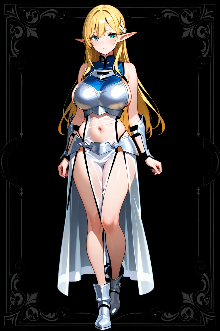 Anime - style woman standing in unreal space in sexy hanfu, seductive anime girl, sexy ancient female warrior, (big breasts 1.4), (long legs 1.1), [ 4k digital art ]!, smooth anime CG art, female action anime girl, shiny white skin, SFW version, full body pose, perfect body