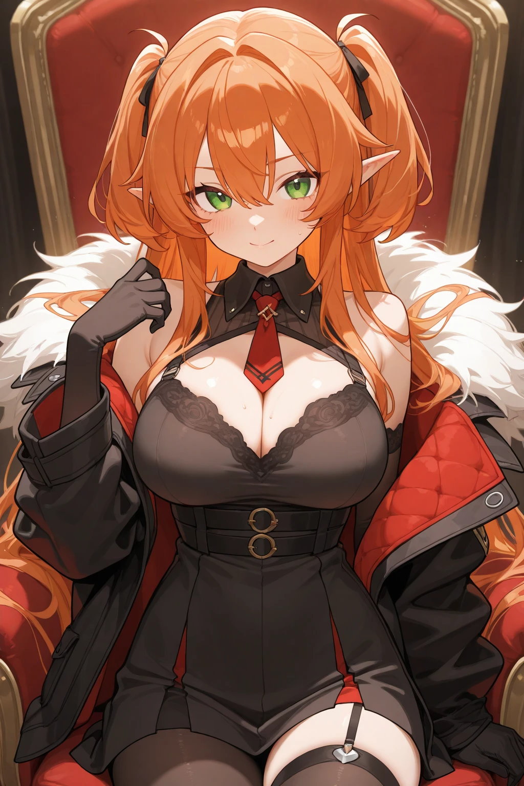 CrHairy, hairy girl, wolf girl, solo girl, full fur, red hair, long hair, blue eyes, naughty smile, charming look, big breast, lightly dressed, romantic wallpaper, secret atmosphere,