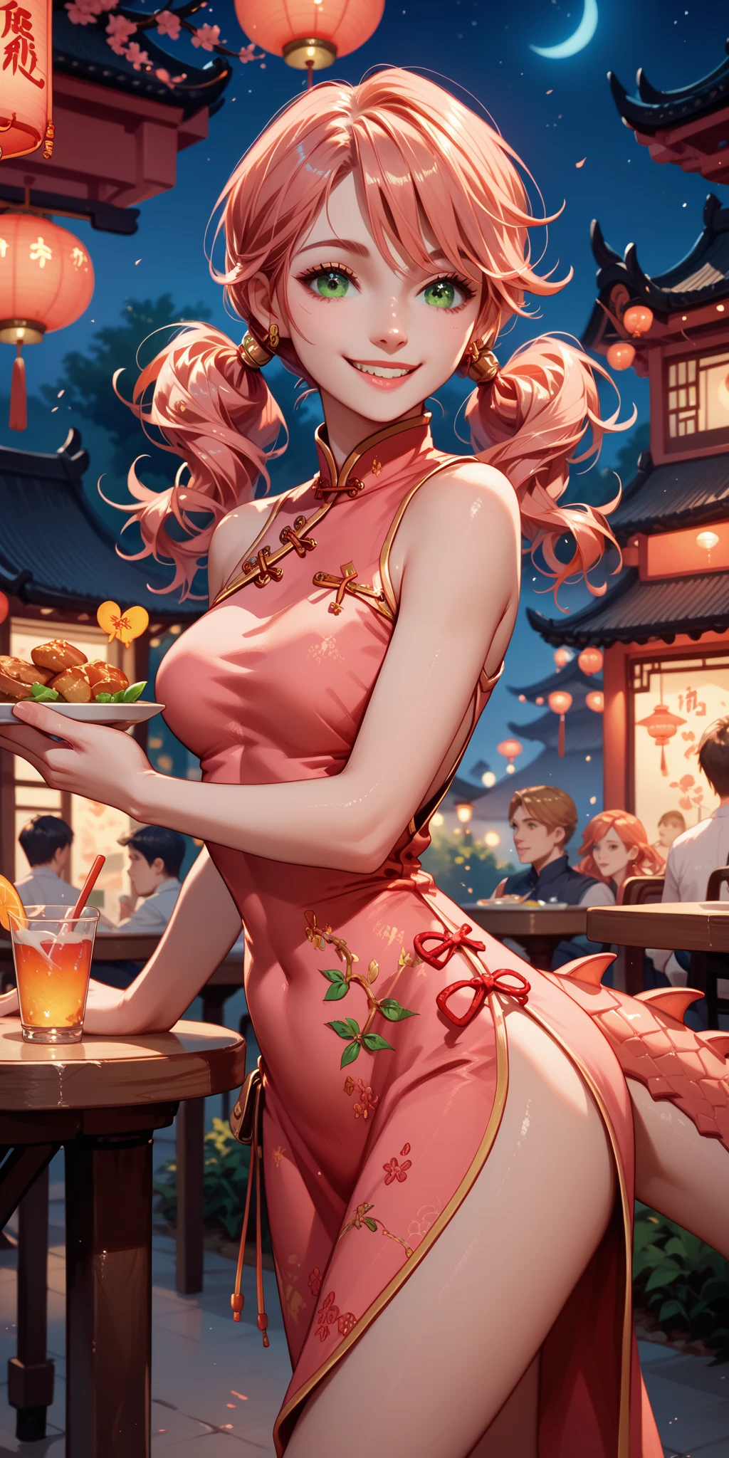 Anime girl in a red dress with a red bag, small curvy loli, Ayaka Genshin Impact, hanayamata, anime moe art style, kawacy, Cute anime waifu in a nice dress, Seductive Anime Girl, splash art anime loli, oppai, Trending on CGSTATION, biomechanical oppai, from the azur lane videogame