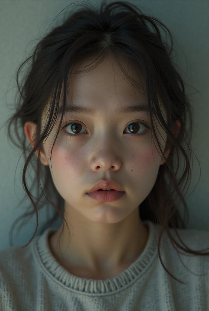 ((highest quality, masterpiece :1.3)), Photorealistic、Ultra-high resolution、Natural skin texture、Hyperrealism、Ultra close-up、Beautiful Japanese girl in her early teens、Tight Chinese fighting suit、ロープでボンテージ、playroom、Frightened expression、My eyes are watering