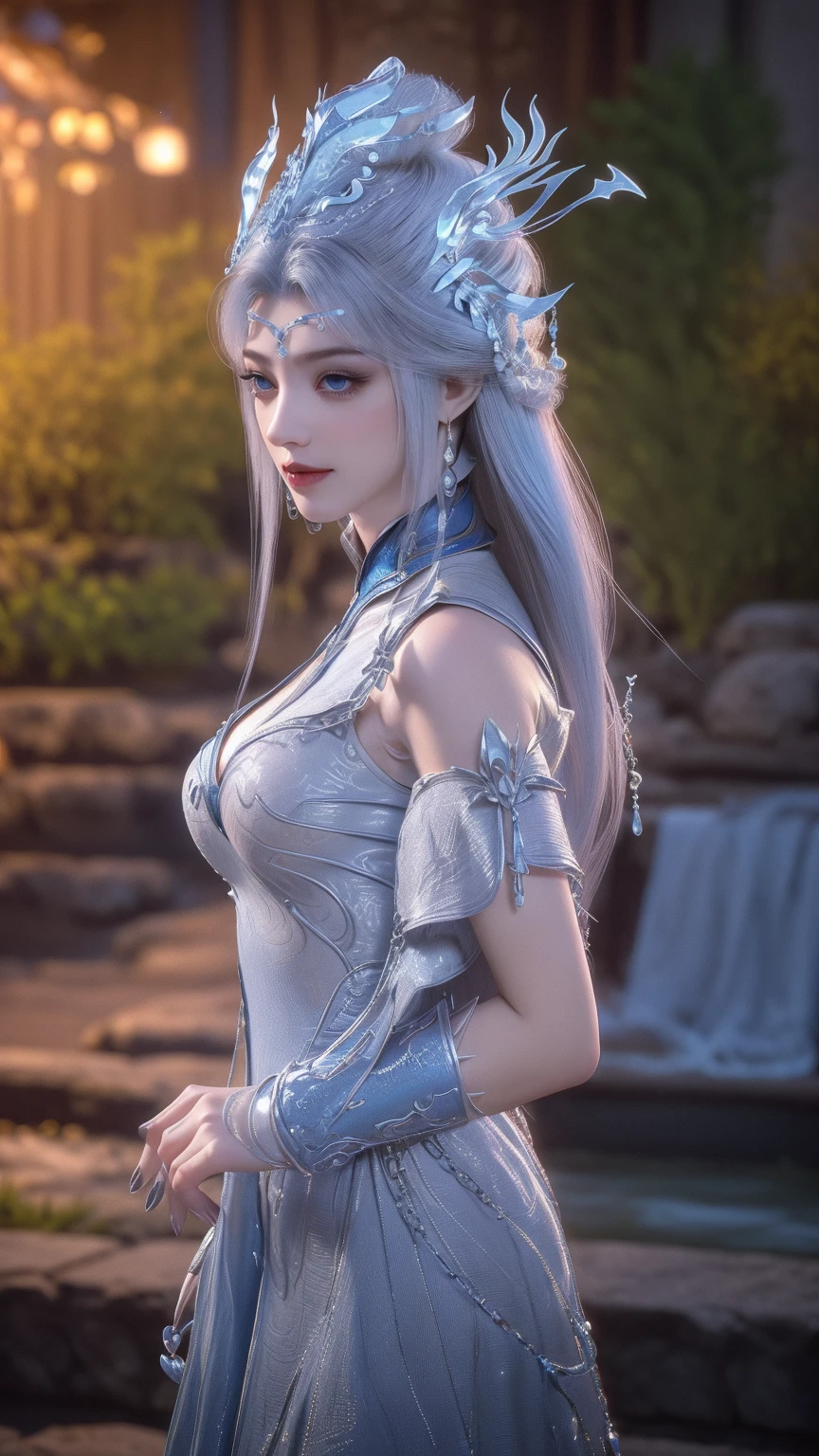 (((masterpiece))),((Top quality)),A beautiful Japanese girl,pale, (Snow personification character: 1.5), (Snowflakes 1.5)、(((All white:1.5)))、(belly button)、(Pure white lace see-through dress:1.5),(plainclothes), (Skin exposure),(Background is snow 1.5).(((From the front:1.5)))、(Straight: 1.5)、(((kneel:1.5)))