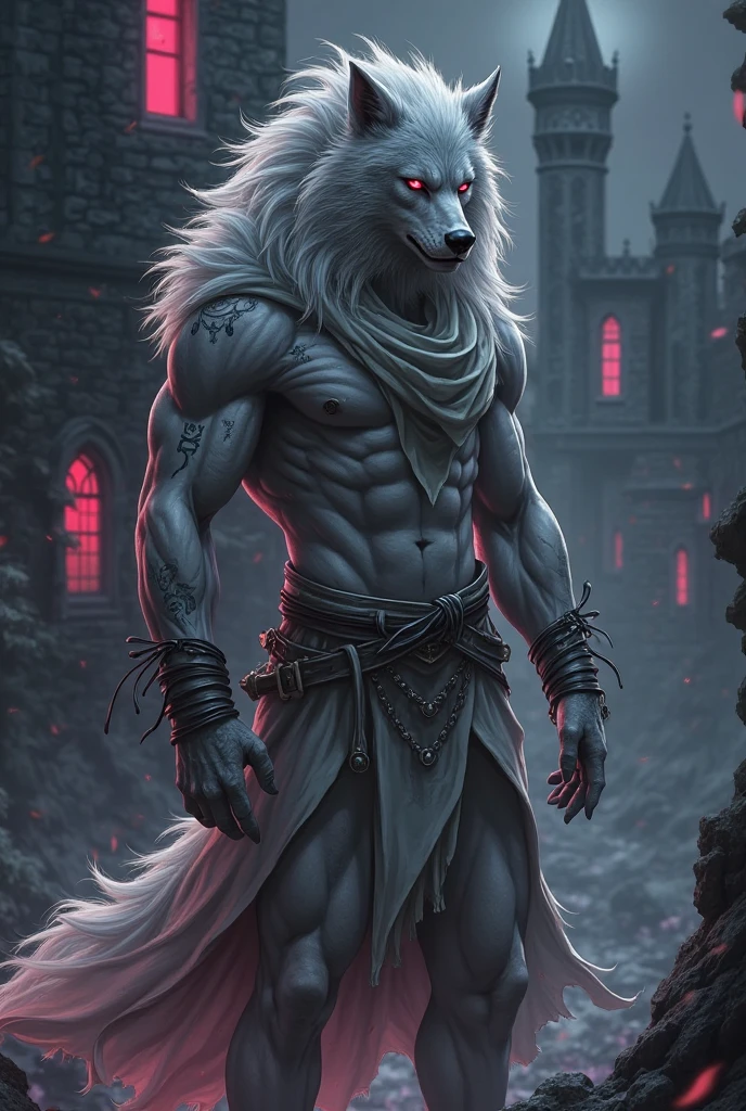 (((Barefoot furry character, full body, cinematic setting, furry male, plantigrade))), (((wearing silver anklets))), (((wearing gladiator sandals)))

(((Hades))) - (((God of the Underworld))) depicted as a mysterious (((wolf))) anthro with charcoal-gray fur and glowing amber eyes. He wears a dark hooded cloak that billows around him. Hades sits barefoot amidst eerie mist and shadows, with spectral forms and ghostly apparitions in the background. Symbols of the underworld like skeletal remains and obsidian pillars surround him. Cerberus, the three-headed dog, is at his side.

BREAK, detailed background, 8K, (masterpiece:1.5), intricate details, highly detailed, extreme detail, octane render, fine art, best quality, highres, (detailed face:1.5), ((full_body)), UHD, (((perfect hands))), (((perfect feet))), low light
