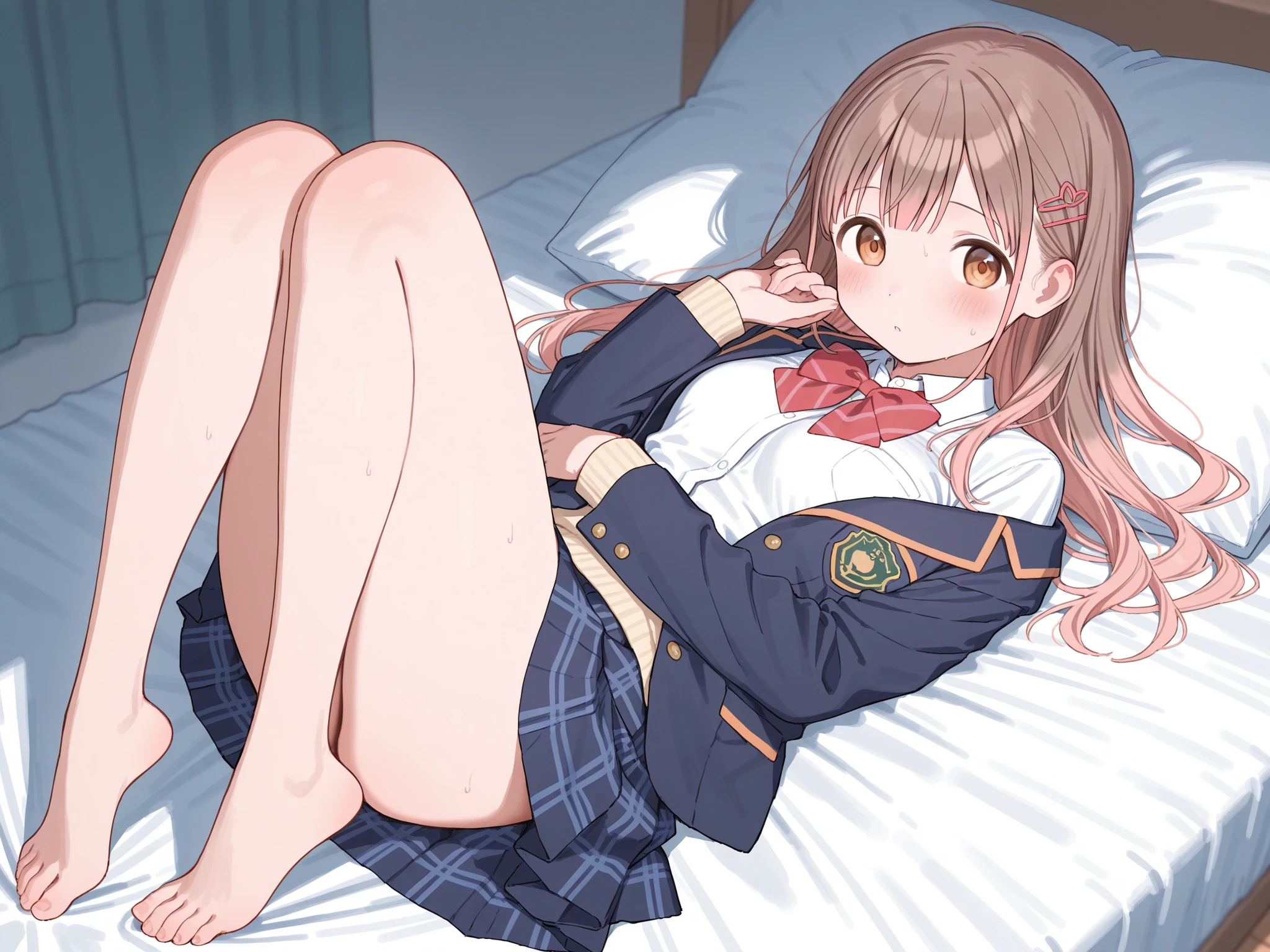bed、flapping your feet、Runrun♪