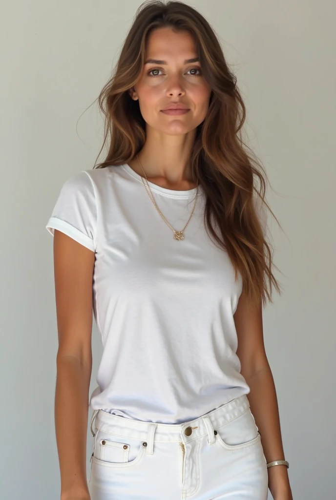 White tshirt downshoulder