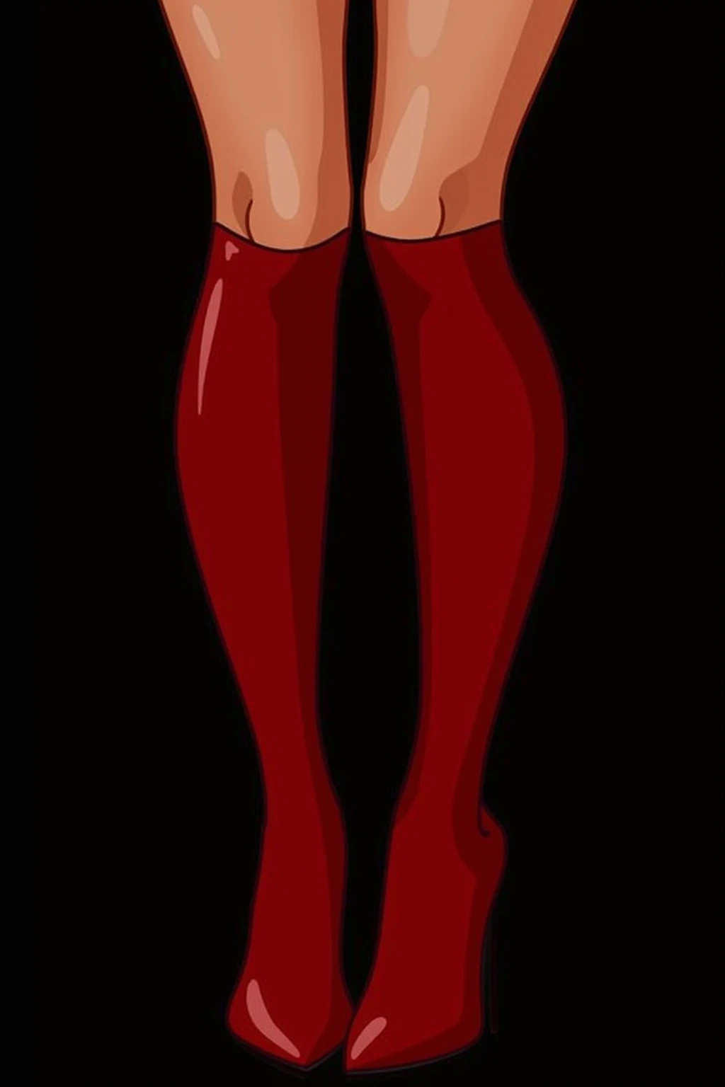 someone is wearing black and red shoes with red laces, high heels. anime style at pixiv, yandere. tall, inspired by Jin Homura, wearing tall combat boots, detailed legs, detailed legs towering over you, detailed legs looming over you, laced, laces and ribbons, heavy boots, gapmoe yandere, anime styled, yandere intricate, anime inspired