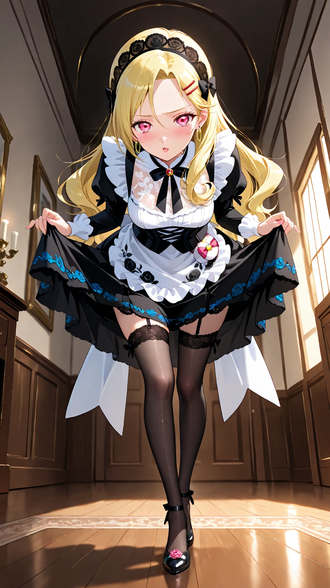 standing footjob pov Standing Footjob POV penis male legs male masturbation pov hands penis Girl in black maid outfit Beautiful long blonde hair Trampling on penis Sadistic smile Cum on feet Long skirt
