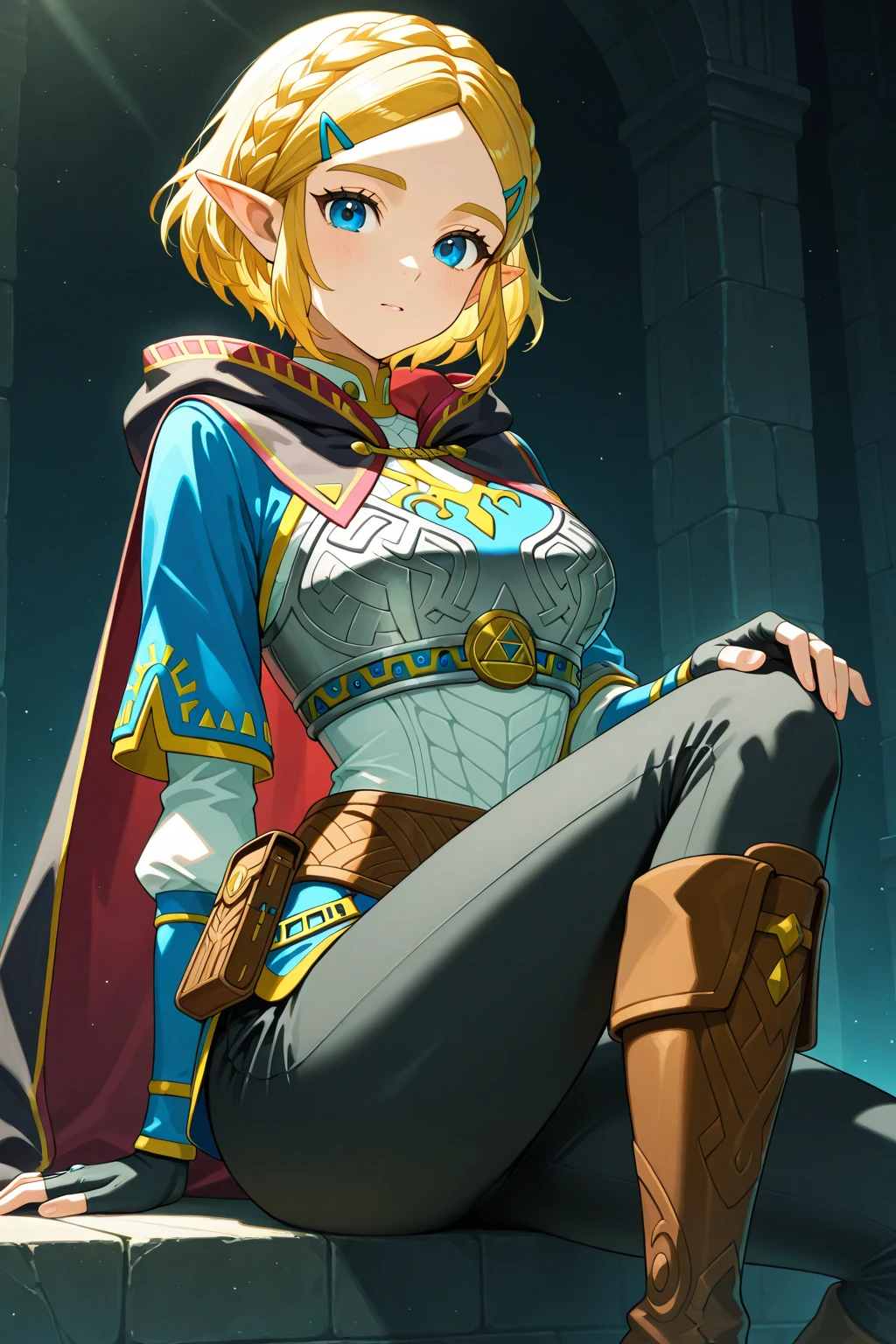 Zelda　Big Breasts　Game Style　cute　Short Hair　Hero&#39;s Clothes　slouch　Show your side　skirt　Cleavage Emphasis　strong　Big Tits　chest emphasis　My chest is too big　tits　One girl　sexy　Big Breasts　AV　Adult　Gravure Erotic　R18