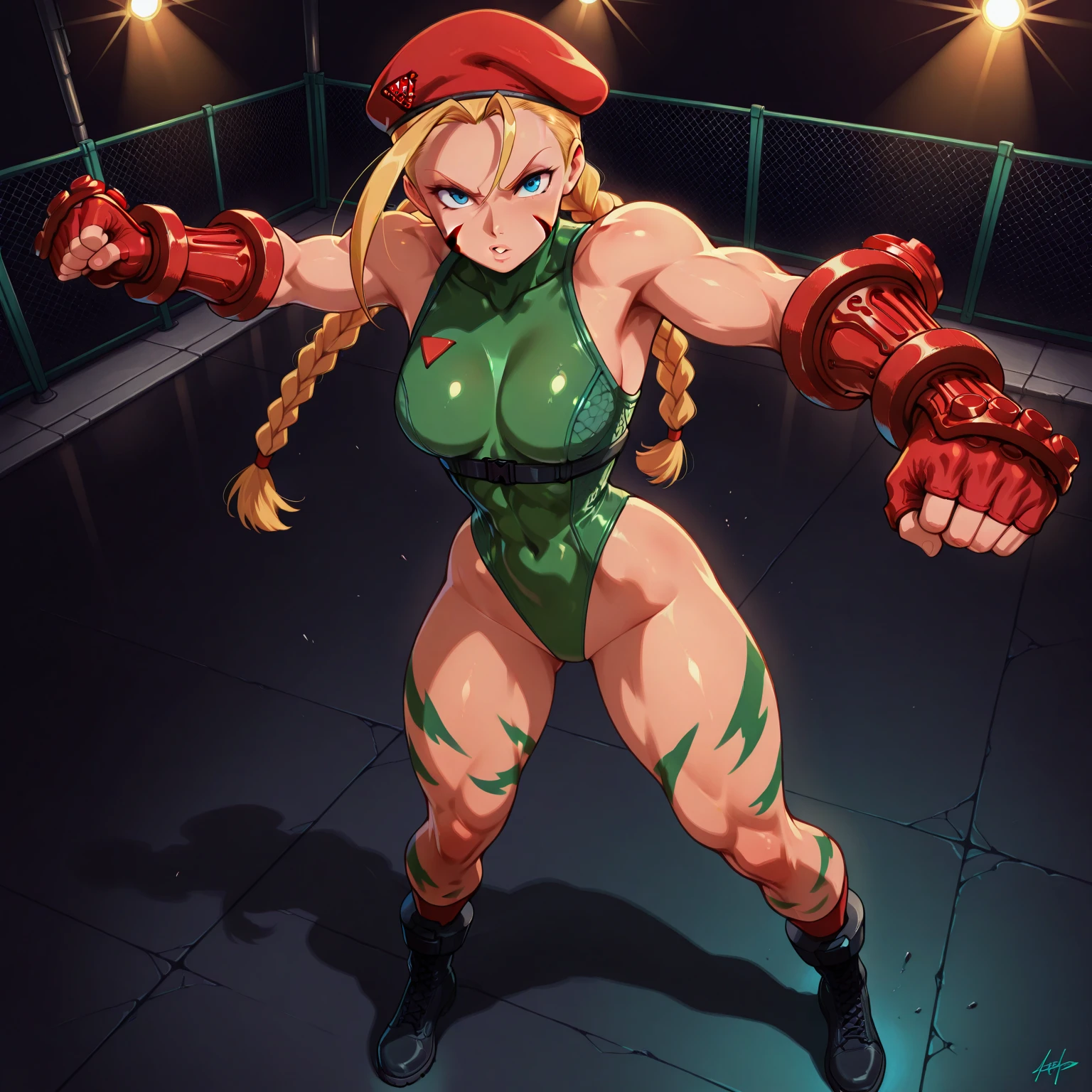 Nsfw, cammy from street fighter, sexy pose, showing ass