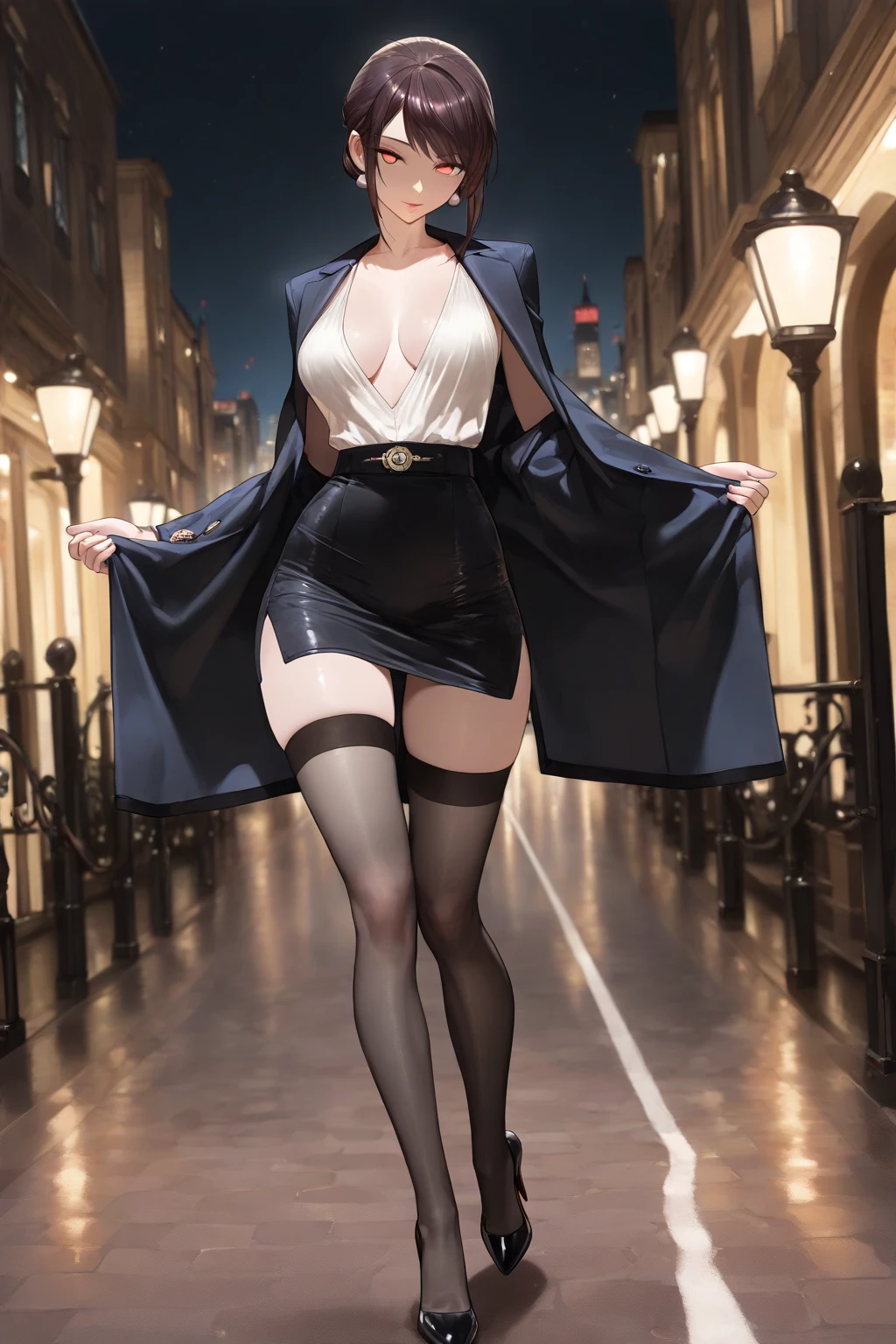 masterpiece, best quality, 1girl, HD, 4K, solo, Aranea Highwind, headphones, solo, blue scarfs, coat, pussy, slim body, exhibitionism, headache, black leggings, black gloves, grey hair, blushing, naked, smile, full body, pouch, german face, boots, walks, tongues out salivate, nude, NSFW, opened breasts, stasi spy, suburbs background, pantyhose, heels, holsters, buttons, knee, Street, Germany, breasts, blue stocking, nipples, topless, nude, big breasts, mommy, mama Aranea, birth, birthing, vintage, holding sword, ahegao