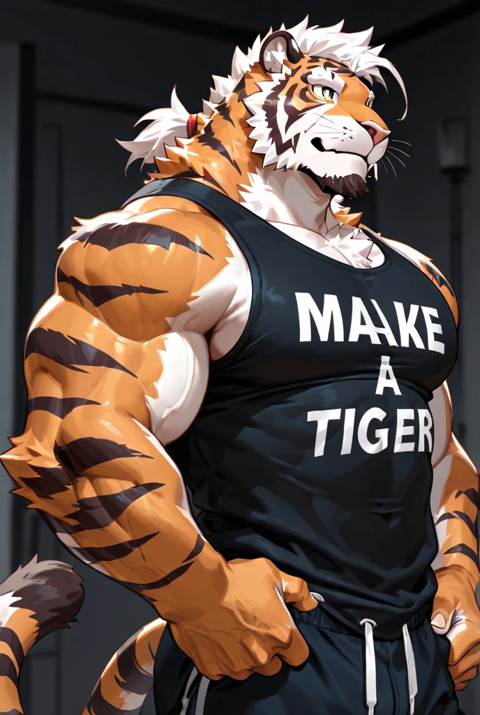 bara handsome white furred tiger furry leaning on wall wearing only tight boxer briefs, tall, massive pecs, broad shoulders, sultry gaze, purple eyes, smirking at camera seductively, sultry teasing gaze, one hand on his thigh near his bulge, running his hand through his hair, long legs, looking at viewer, slight side view, huge bulge, side view, bedroom, sunlight casting over,Bara, Furry, dynamic shading, nsfw