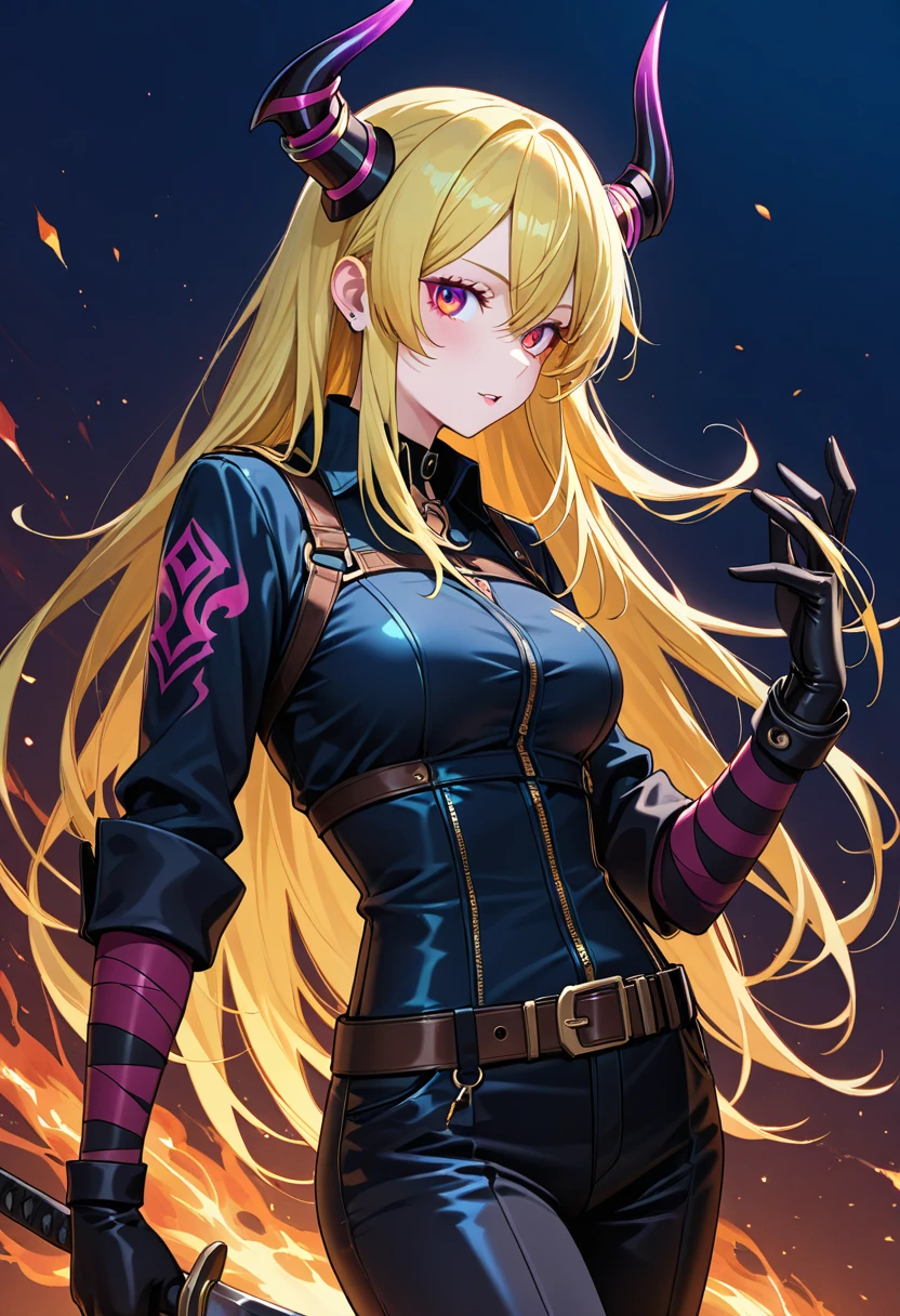 masterpiece, color photo of slim gorgeous blonde woman, sexy, cyberpunk, long hair, racing suit, latex, (((unbuttoned outfit))), ((open top)), small breasts, ((tight shirt)), looking at viewer, nikon 85mm, alone, single, neotokyo, outside, night, street, motorcycles, high tech, the future, soft light, centered, volumetric lighting, bomber jacket, ligne claire, flat color, chromatic aberration, high contrast, limited palette