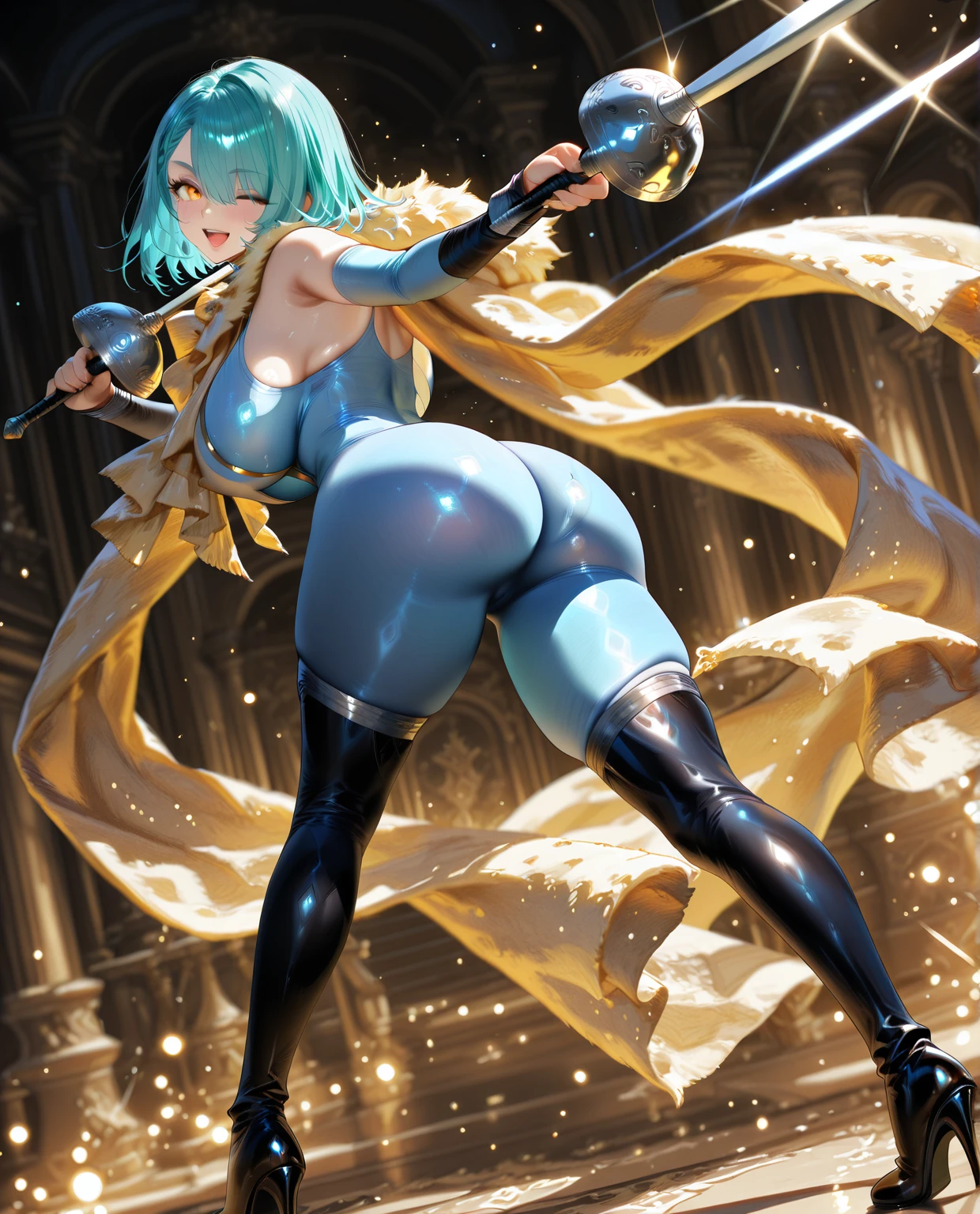 ((Anime style)) Girls. A world of swords and sorcery. Feathered. Underwear. All fours. Protruding buttocks. --auto --s2
