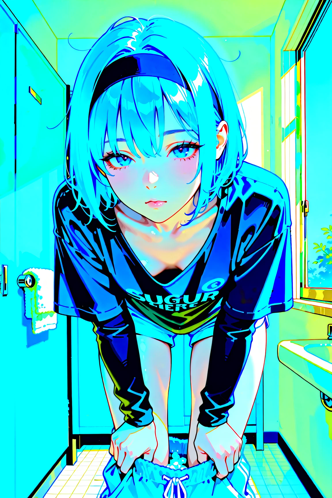 score_9, score_8_up, score_7_up, source_anime, wrnchqupgr, high quality, masterpiece, (1girl), 1boy, from side, loli, , , black dress, girl on top, femdom, squatting, squatting cowgirl position, sex, black hair, multicolored hair, green hair, vaginal, large insertion, large penis, ((thick penis)), ((deep penetration)), heavy breathing, (ejaculation), outdoors, night, stars,