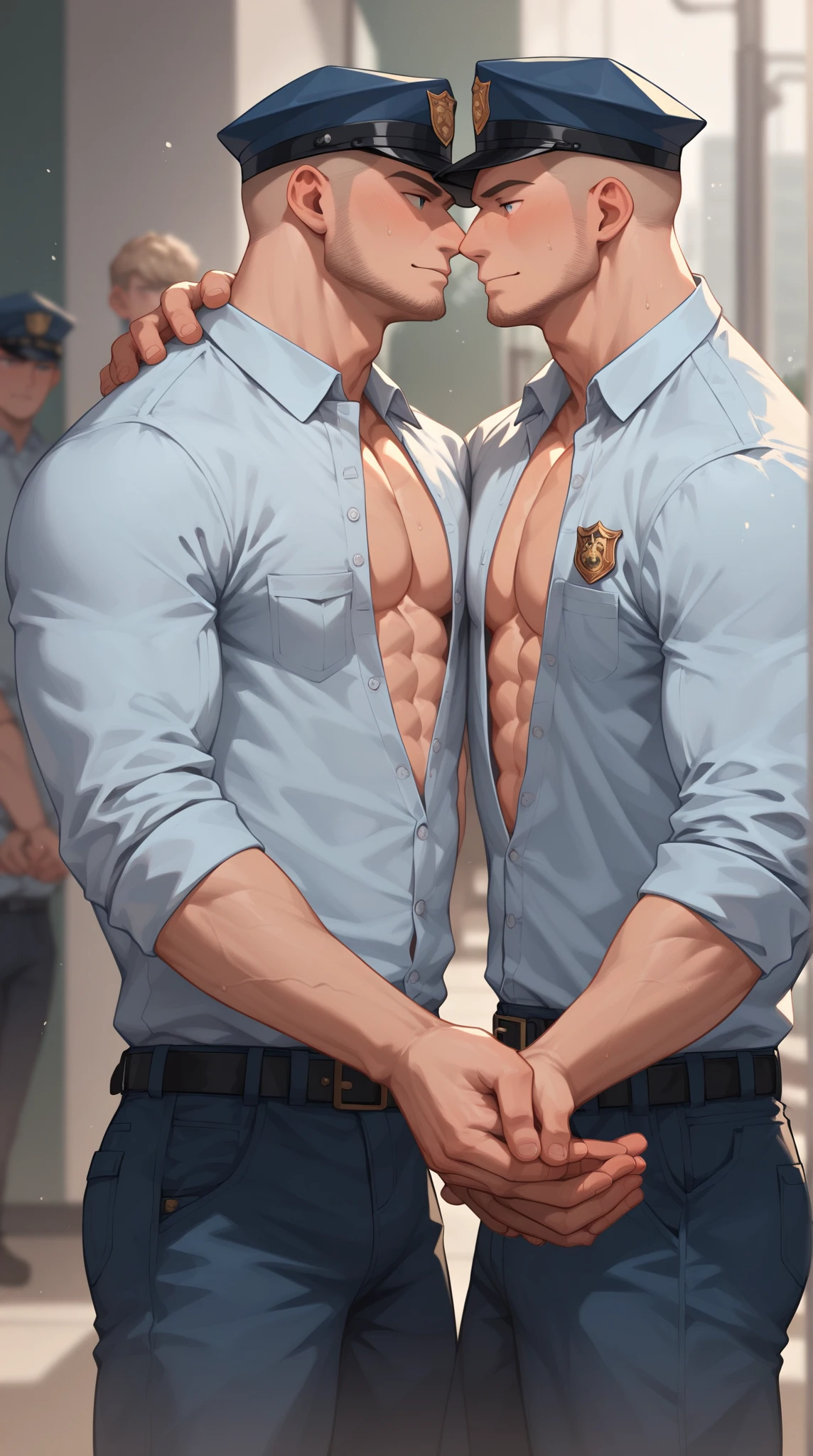 BL back hug high quality high quality high quality real penis handsome two men in love 20years old,a daddy,tight black tight suit,in the office,muscle, gay ,black hair,asia face,masculine,,handsome,sex,leather gloves,lecherous dad,look straight ahead,Dad is erection