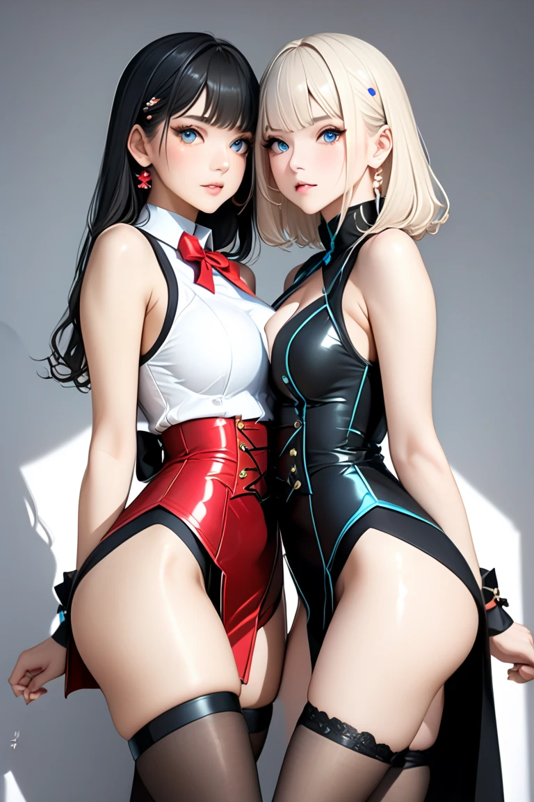 Highest quality、super high quality、16K, Breast size is random、Facial expressions are random、Location is random、 Hair color is silver hair、The pose is lying down、The distance is random、The angle is from the top、Small face、Very delicate facial expressions、Delicate eye depiction、Highly detailed hair、Erotic、18-year-old female、Glowing Skin、Soft Skin、The only sexy Japanese woman、Race queen outfit random、Three female models、Sexy ass