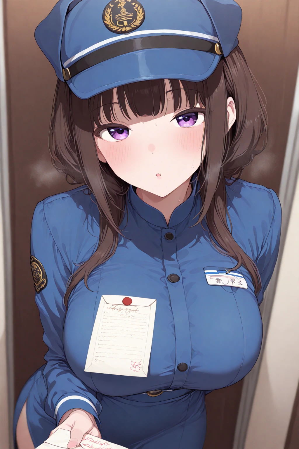 night,bed,Police Handbook,policewoman,shirt,Photoreal 1;4,shoulder length brown hair,{high quality bra}},Reverse Shot1;4, {{beautiful large/medium size breasts 1:4}}, torn shirt, high quality panties,{{schoolgirl}},top quality,cute girl,high quality background, slanted eyes, detailed shirt chest wrinkles,BREAK, {{beautiful blue eye1:4}}, BREAK, five fingers