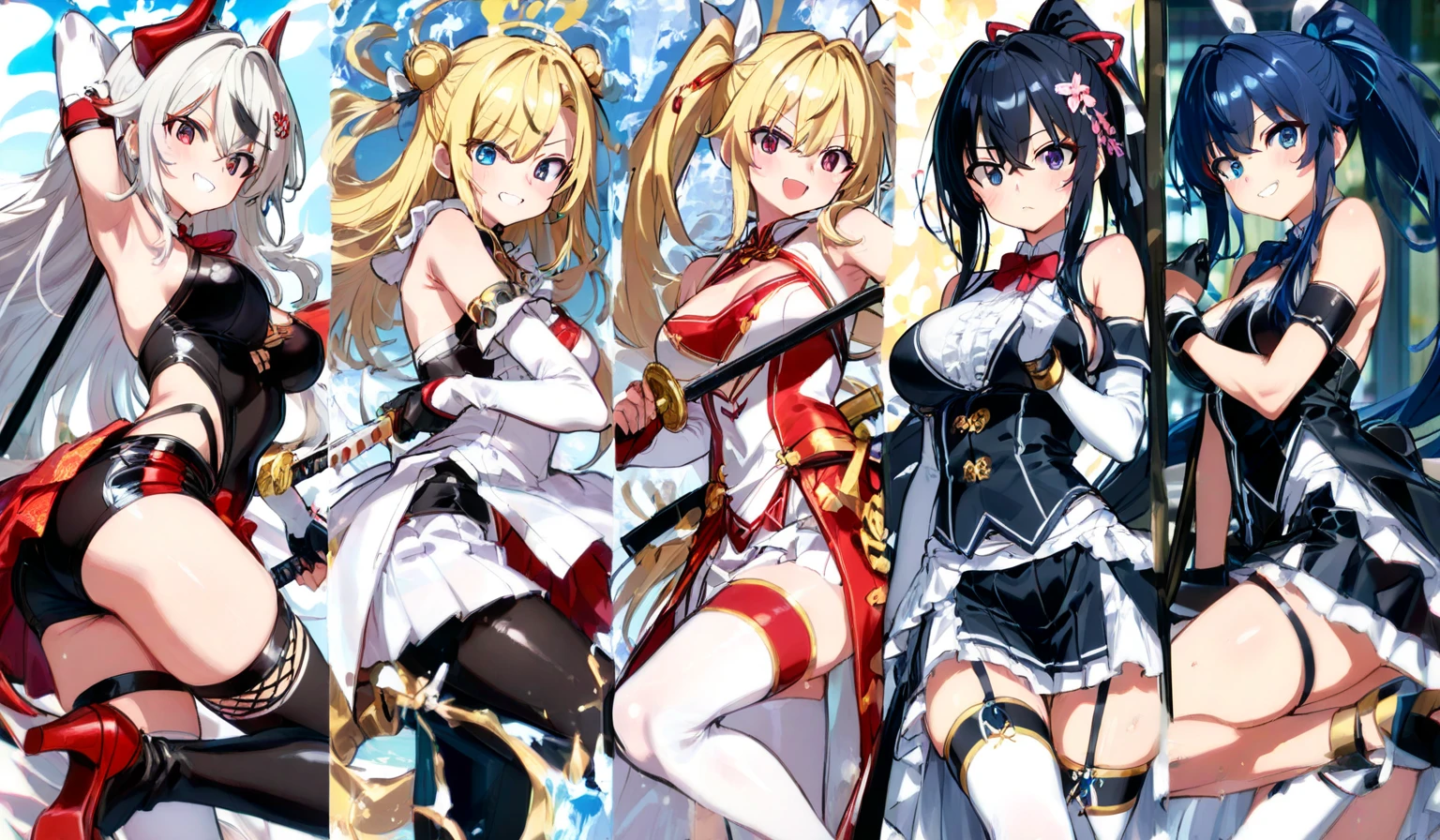 16k works,Highest quality,18-year-old,No background.White background only,whole body、Kneel,Dynamic and sexy pose, One person, Beautiful Face,, Symmetrical eyes, Perfect body, Good balance、 Perfect body、 marching band