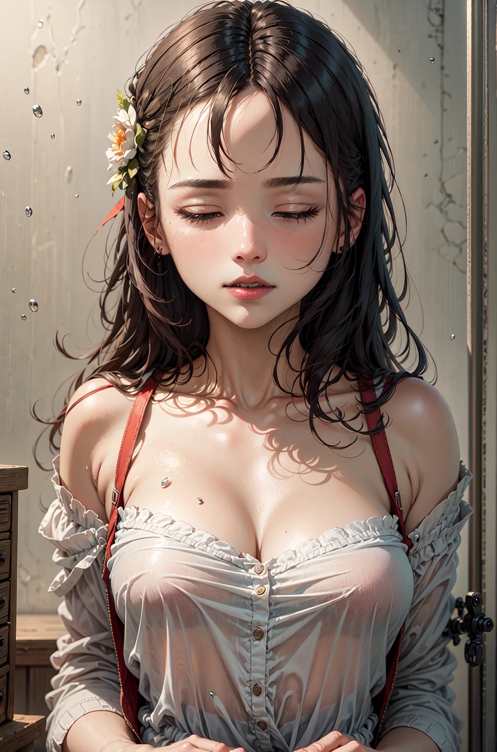 nsfw,(open vagina, vivid pussy, high quality vagina:1.3) ,nsfw, (breast squeeze:1.3),(masterpiece:1.3), (8k, Photorealistic, RAW Photos, Best image quality: 1.4), Japanese, (1 female), Beautiful Face, Idol face、round face,A little small chin, (A vivid face),Young face, (Outer curled short hair:1.3), Beautiful hairstyle, Hair fluttering in the wind、Realistic eyes, Beautiful Eyes, ,Round eyes,(Realistic Skin), Beautiful Skin, Charm, Ultra-high resolution, Surreal, Attention to detail, Golden Ratio, Detail Makeup,Seeing the viewer,Small breasts、Thin pubic hair、(Baby Face:1.2)、Wet sailor suit、Light freckles、(whole body:137cm) 、slender,14age、cute、information、Full body shot,embarrassed,blush,masturbation, dildo, ,(embarrassed,blush:1.5),low angle full body shot,blush, angry,arched eyebrows、nsfw,(cum overflow1.5),
