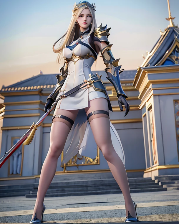 1 girl,Long hair with a blonde shawl,A look of disdain,Little police cap,Black police uniform,Tight skirt,black silk stocking,high heeled shoes,Long legs,Pout your ass,Leather whip in hand,master-piece,best qualit,super-detail,Fidelity1.37,8K,Navel nails,