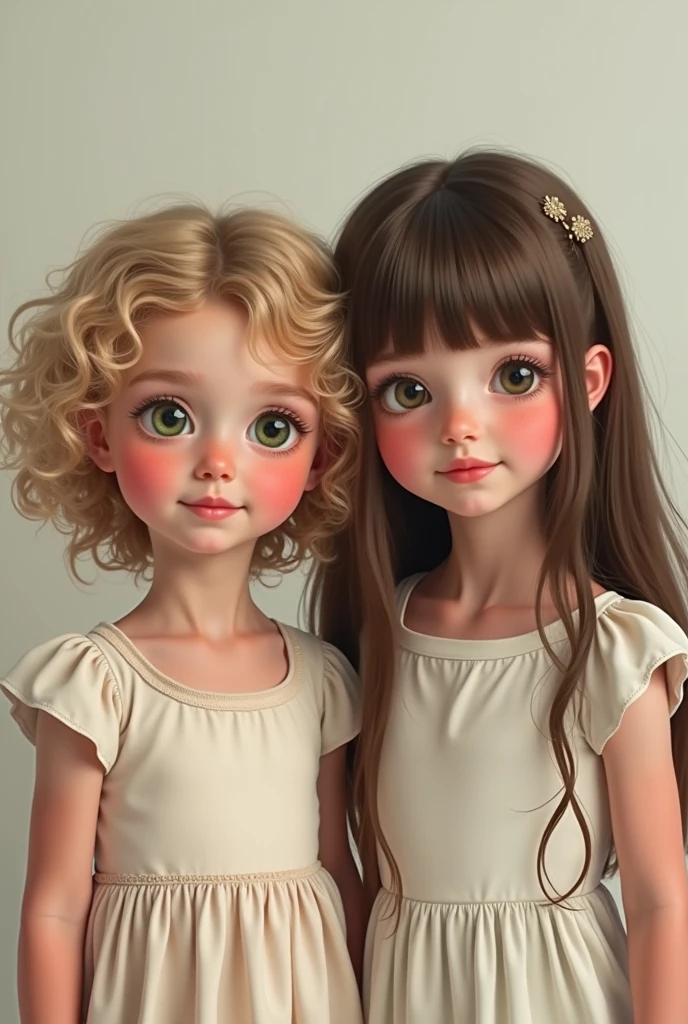 Photo of two identical little girls, gemelas, Babies, morenas, (Solo:1.3), raw, Adorable faces, (Detailed facial features:1.2), innocent expressions, (Curly dark hair:1.3), shiny black curls, wrapped in matching white outfits, (Warm, cozy environment), Indoor setting, playing with toys, (Soft, pastel colors), Reflector, (Perfectly proportional bodies:1.1), (Detailed skin texture:1.15), (Realistic, Super realistic:1.3), (Masterpiece: 1.5), (Best Quality:1.2), (High resolution:1.