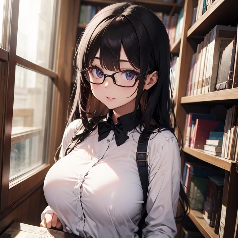 ((Boobs on a wooden table))、((Boobs on the table))、(Support your breasts from underneath with a table)、Upper body close-up、((night))、(restaurant)、(Wooden chair)、Black choker、((Beige knee-length short-sleeved dress))、(corset)、((Long blue hair))、Blue-green eyes、Severe myopia、(Red-rimmed glasses)、Big Breasts、Baby Face、((Tired look))、beautiful teacher、24-years-old、((highest quality))、((High resolution))、anime、(White off-shoulder)、Medieval Europe、After meal