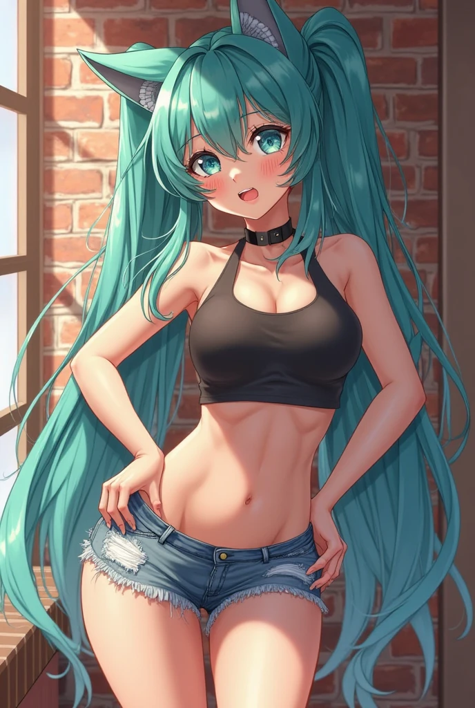 Lum invader,1.4) (ultra-detail details, masterpiece, best quality), high resolution, (1 woman), brown eyes, blonde hair, black garter, (using, ((steam: 1.2) (transparent: 1.2) (white: 0.6) (chiffon) (crop top) grabbed (wet: 1.4) skin): 1.2))), bed, provocative pose, open legs, warm tone.