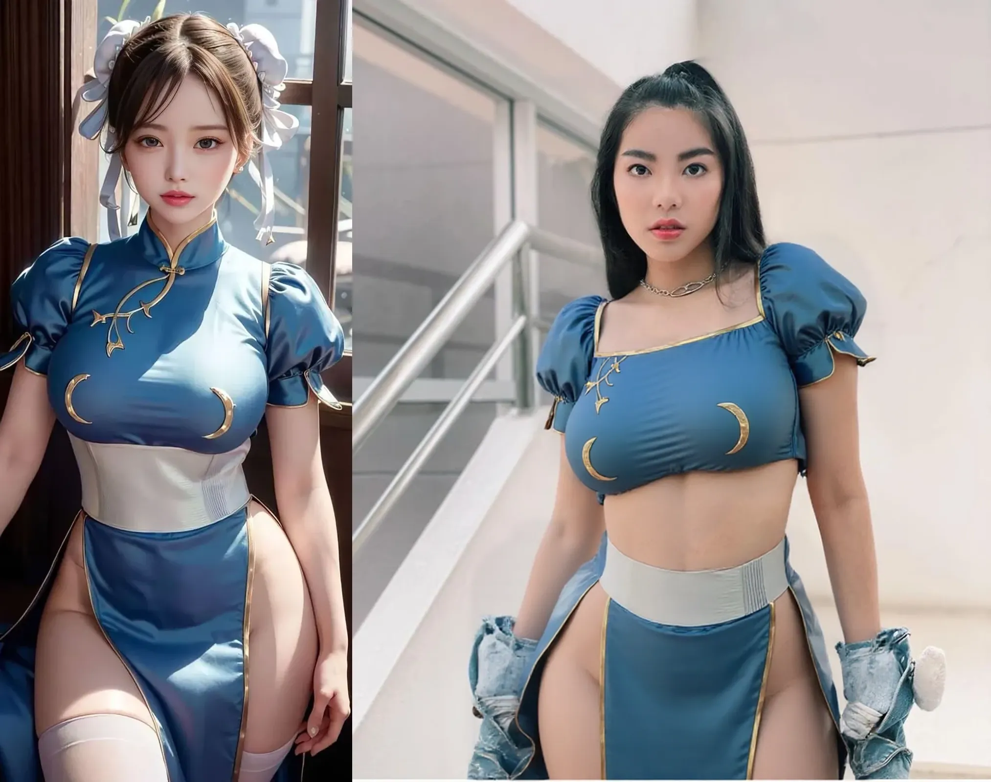 top-quality, 4K picture quality, ​masterpiece, Professional lighting without shadows, A hyper-realistic, perfect anatomia, Two girls, ( with perfect body、Colossal breasts with tension:1.3), Bright and even whitening skin without wrinkles and steps, (Reflects a lot of light with bright and beautiful blue eyes with long eyelashes and plump red tear bags:1.5)、 Cute hairstyles, (Her outfit was wet and、Dress up a tight-fitting blouse made of white ultra-thin fabric on bare skin with an ultra-short ultra-mini pleated skirt:1.6), (She proudly shows off her huge breasts and crimson ribbon tie from the front, which can be seen through from under her wet clothes:2), (Another girl on the other side、To beautifully emphasize the proud big butt、- She is showing off her bare buttocks from directly behind:1.5), (She is the only one with a sleepy half-eye facing me),