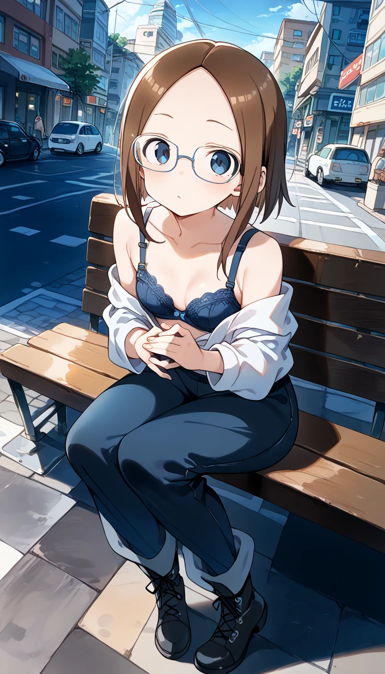 spread leg legs、sit、Looking away、Chat with friends、In town、bustling street、Glasses、cap、Panties、Shoulder bag、mini skirt、Private Server、Girl、Girl、Short、Younger、Baby Face、flat chest、Dynamic Angle、Useless、smile、Both eyes open、Voyeur style
