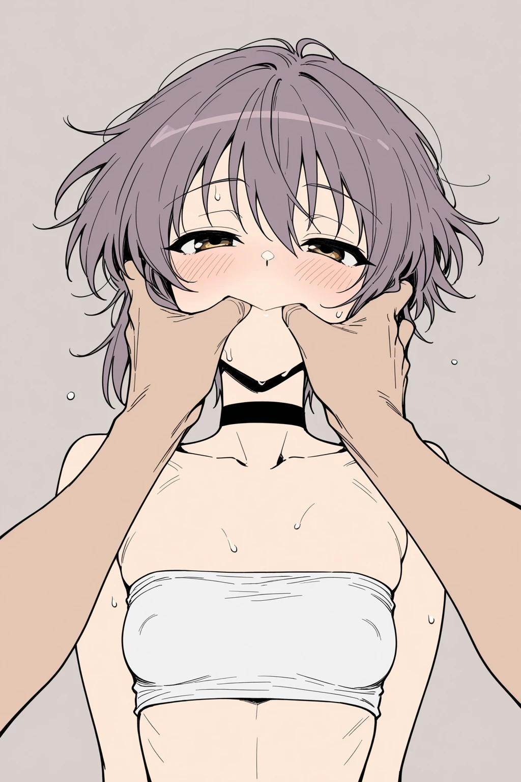 Browsing Caution,Sweat,white breath,(1 male),Futanari,Large areola,White steam,Handjob,Ahegao,((Shake your body)),Side view,Heart Eyes,hololive,Houshou Marine