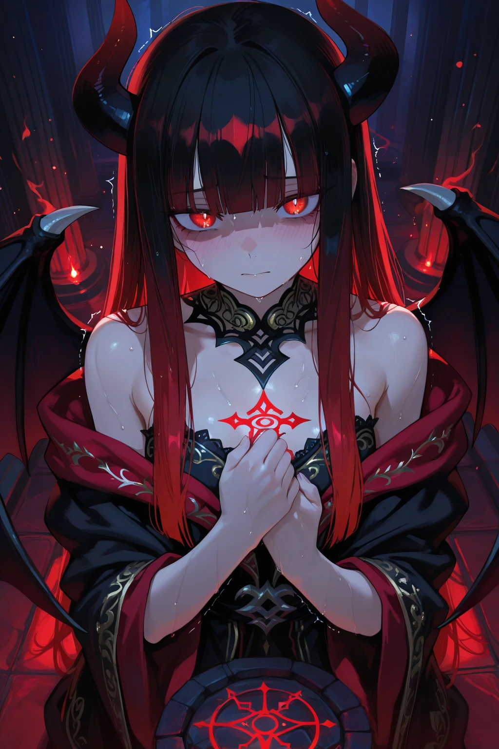 carnagestyle, (Blood_Red:1.5), covered in blood, blood