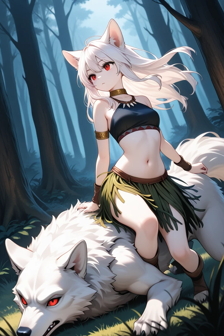 nsfw, 1 female fox, straight long white hair, green cloak, white skirt, cum, sex, ambient light, full body, masterpiece, high quality, high-details, best quality,