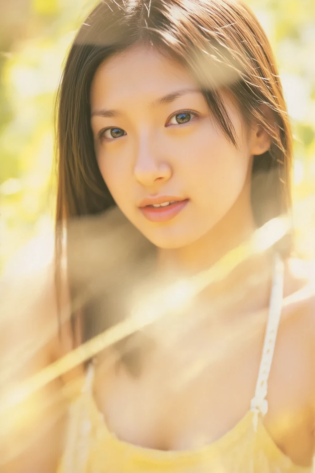 ((of the highest quality)),((masutepiece)),((Very beautiful)), Outstanding light and shadow, One girl, hair messy, Realistic skin texture, isolated wet rocky area, Tropical Plants, Feminine pose
