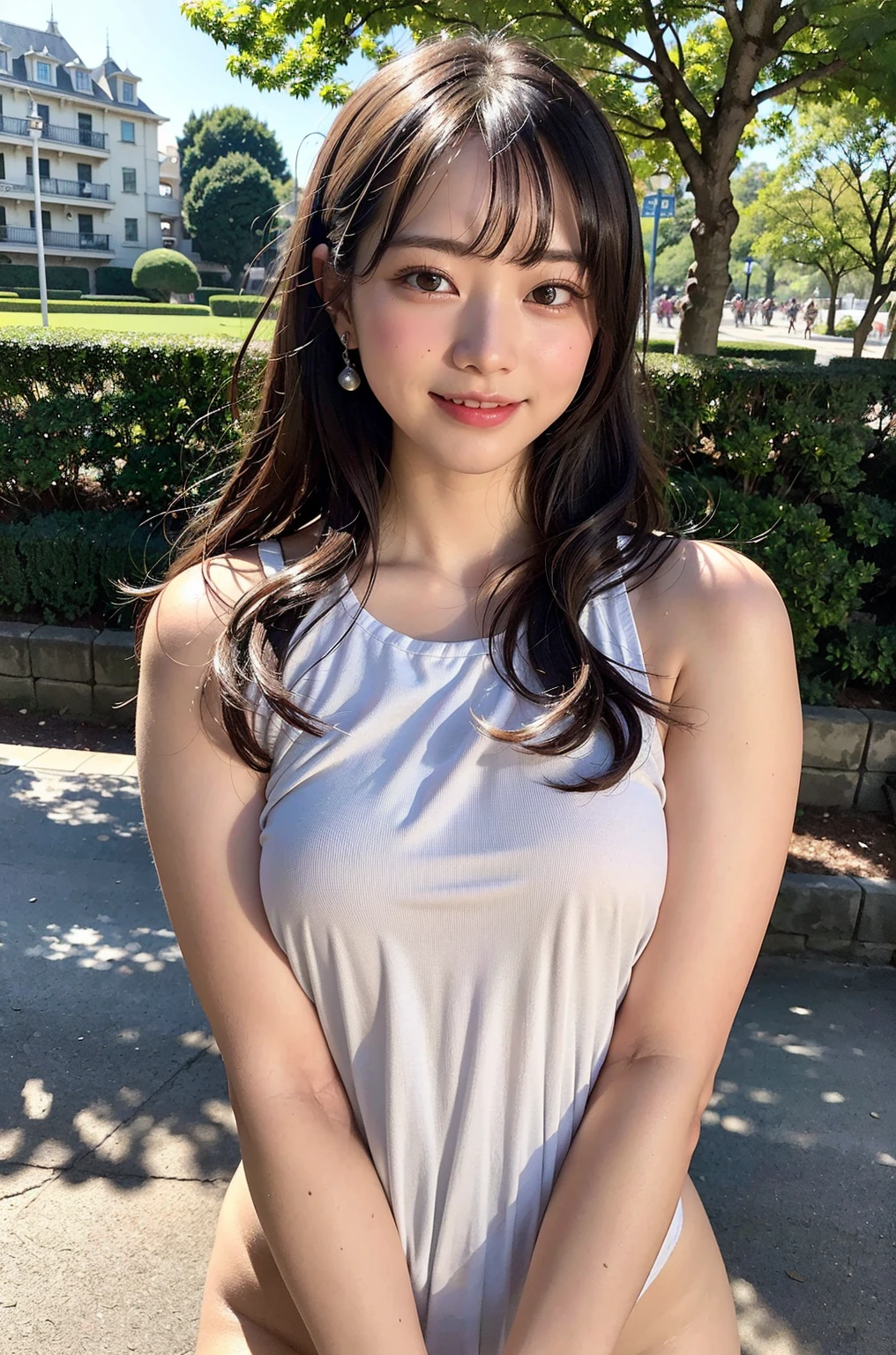 Sexy Japanese teen sweaty breast 