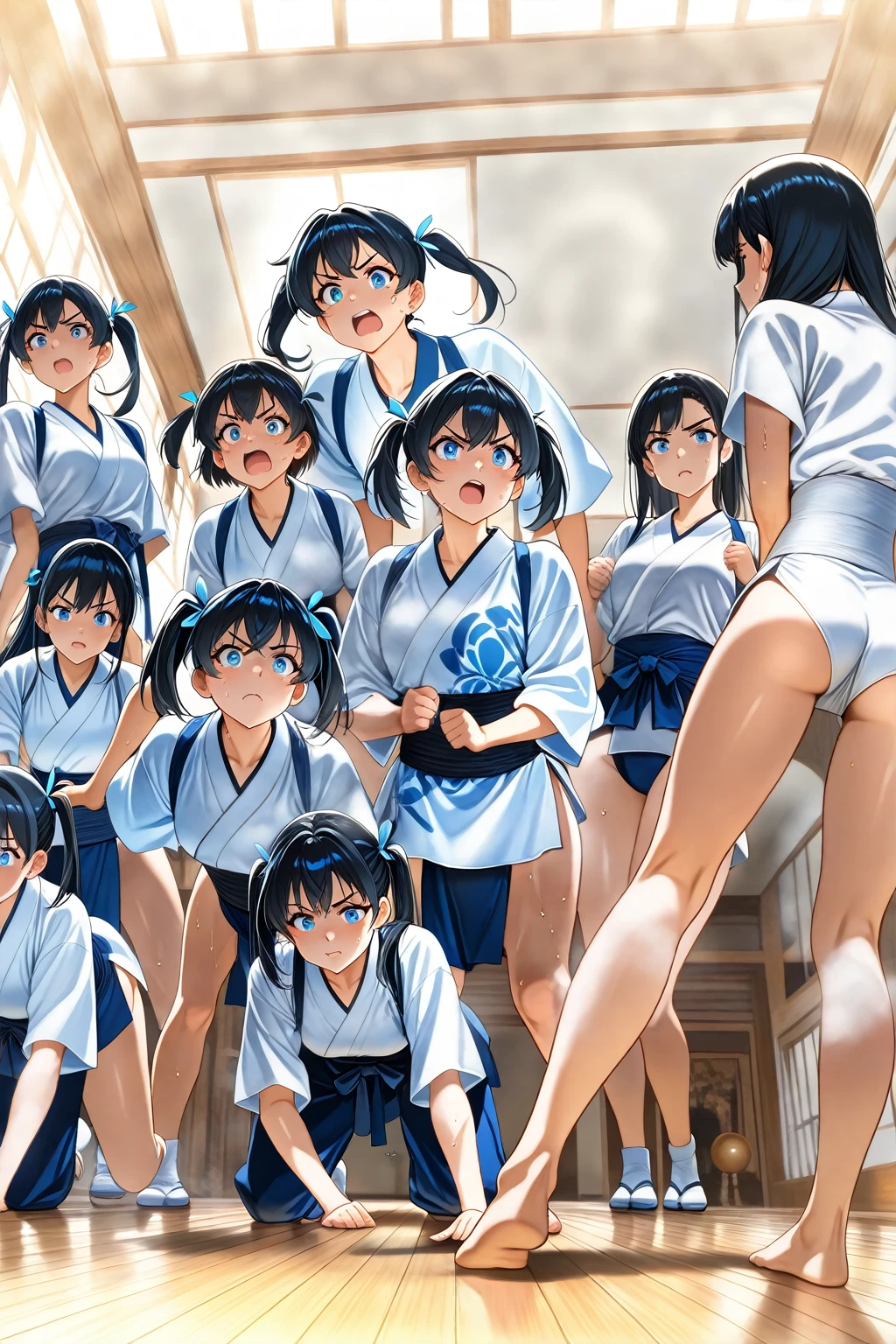 Six people, 6 Girls, Onodera Kosaki, Pussy,Spread your legs,Avatar,Cyberspace, Nipples, naked,smile, View your viewers, sketch, got it,, 2D, Anime Coloring,, Jagged lines,Nipples,,Pussy,,,Show your crotch,Sailor suit,Pleated skirt,