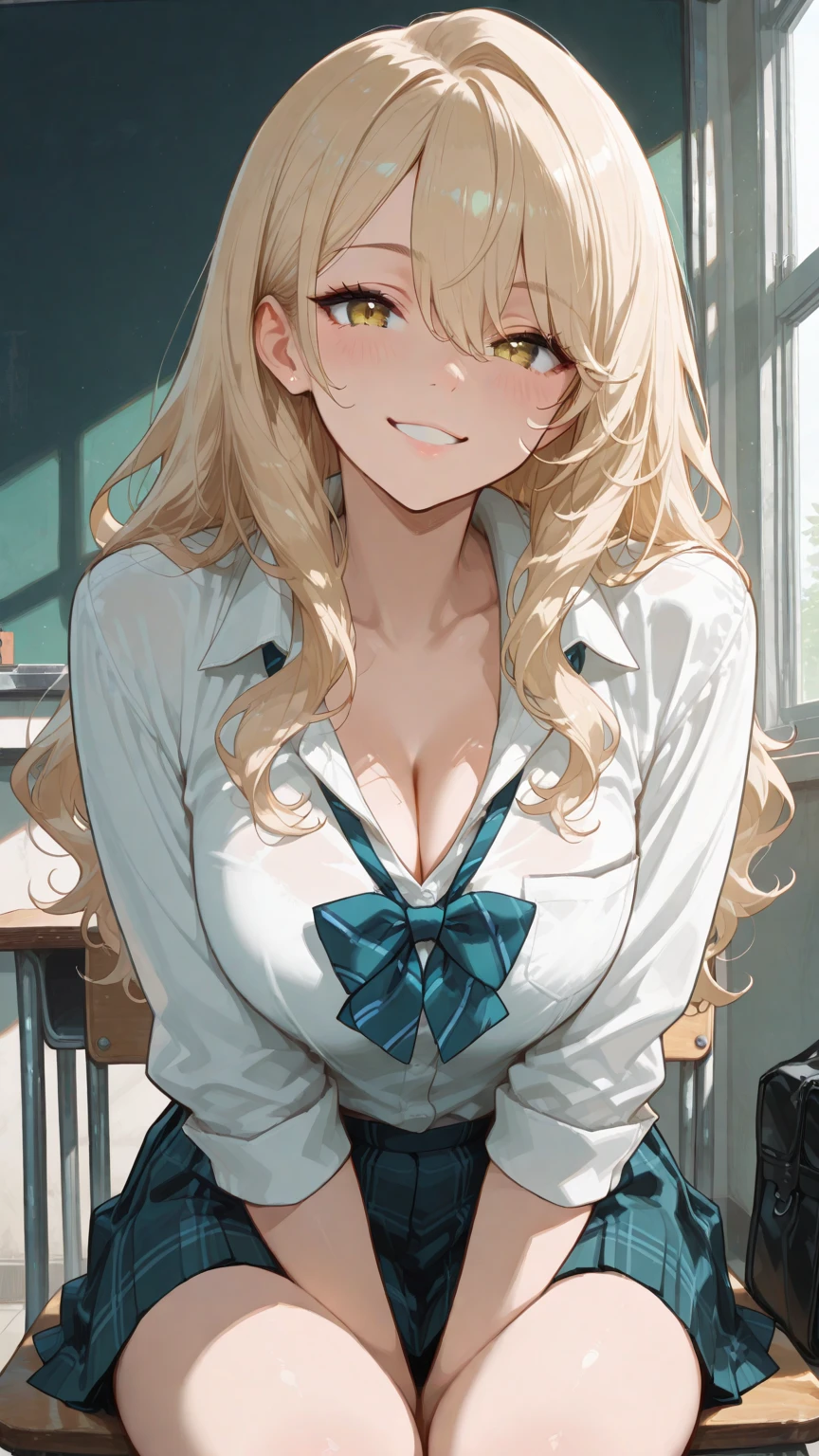 Sexy blonde teacher