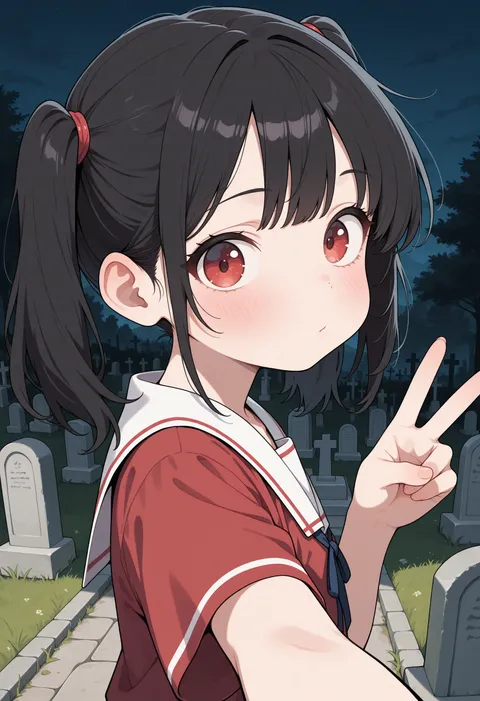 อนิเมะ Graveyard Selfie
