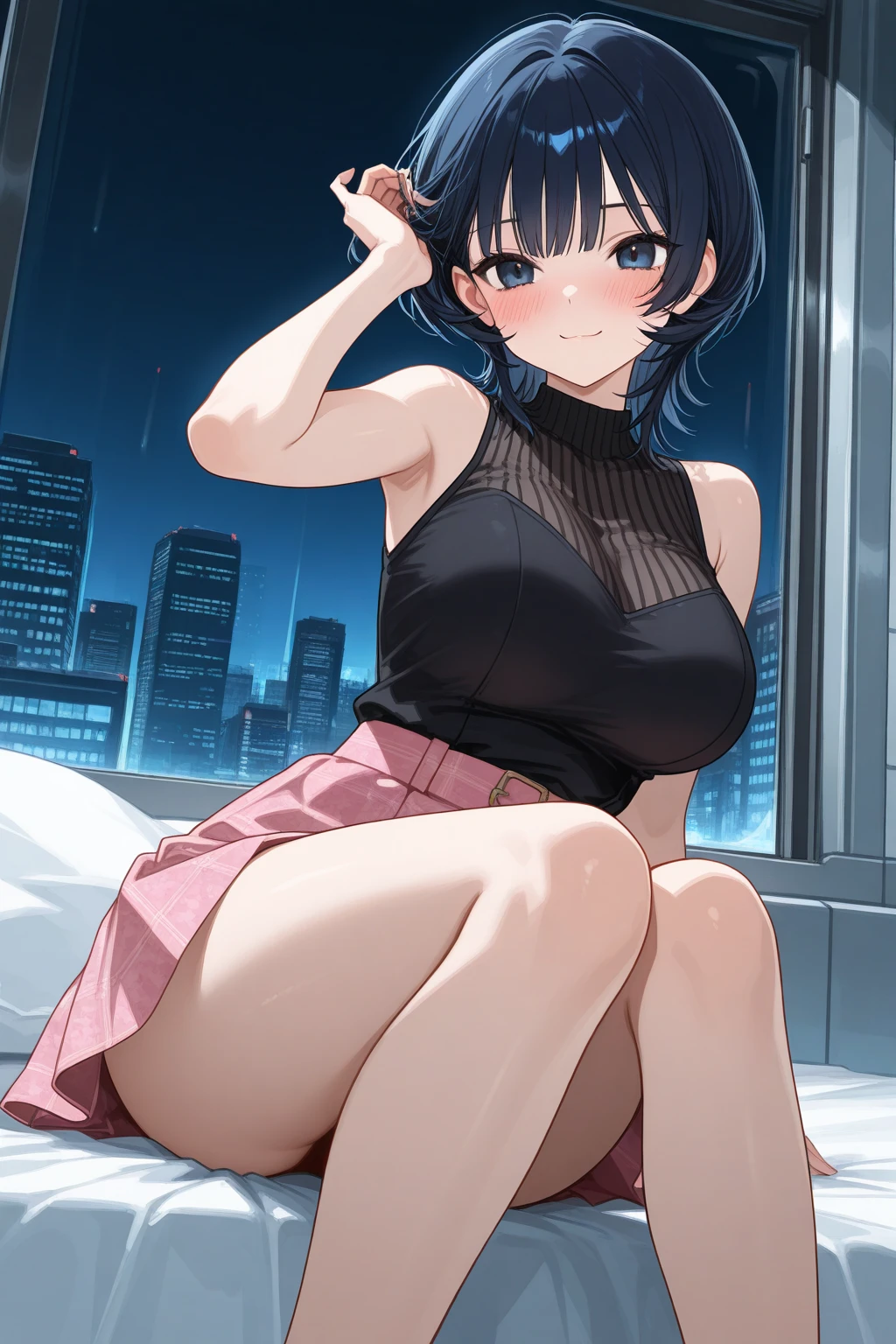 comic strip，anime big breast，Makoto Shinkai anime，Makoto Shinkai concept art animation，（Romantic pink train：1.4），the setting sun，Sunset，lindo cenario，super-fine，tmasterpiece，8K，best qualtiy