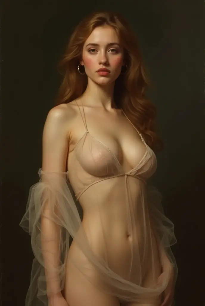 A beautiful 30 year old woman naked, (Margot Robbie:0.5), ginger curly hair, strong body, high detail very short dress, round face, sexy expression, 4k, photography, masterpiece, best quality, studio lighting, small breasts, delicate features, sweaty
