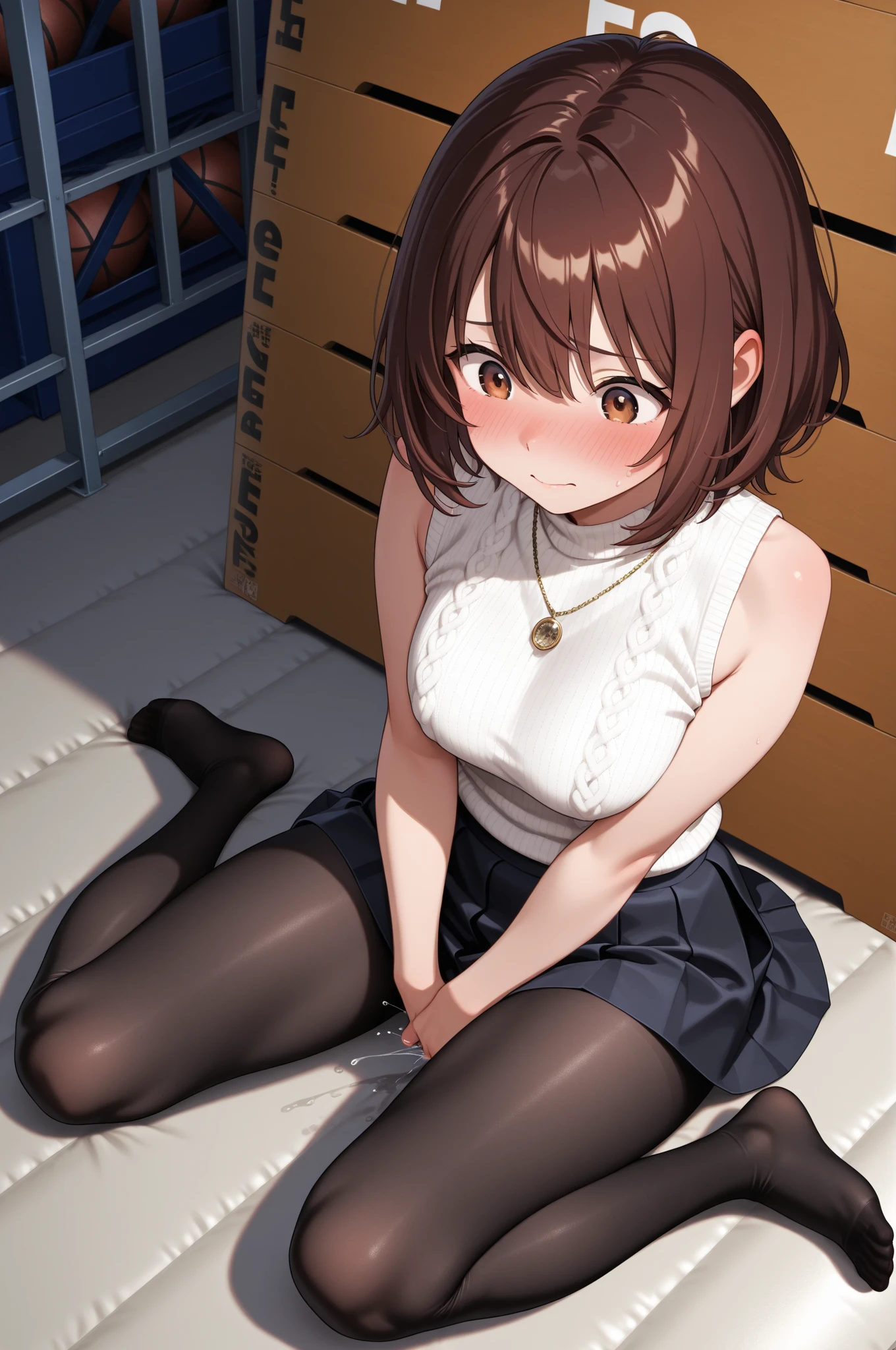 (((close up penis))), (I look up at the girls from the ground)、((The girl straddles the boy and touches his penis with her feet until he ejaculates.))、((A seductive wicked smile)), Yui、low length、(thin)、(((5 years old girl)))、(Bright white skin), (((child girl)))、Brown Hair、Messy hairstyle、(Forehead)、、Grey Eyes、Squint your eyes、white Cropped tank top、(covered nipples), ((Angle from below:1.5)), ((Black tight mini skirt))、belly button、(Thighs), White panties, crotch、(garter belt)、((foot)), (Angle from the bottom of the girl), ((Girl squeezes me with her crotch))、Lift your legs a little、((Foot on penis)), In the classroom of an elementary school, ((girl grabbing boys penis)), 1boy, boy is lying, (penis), The boy is exposing his crotch、((eject cum)), ((footjob))、