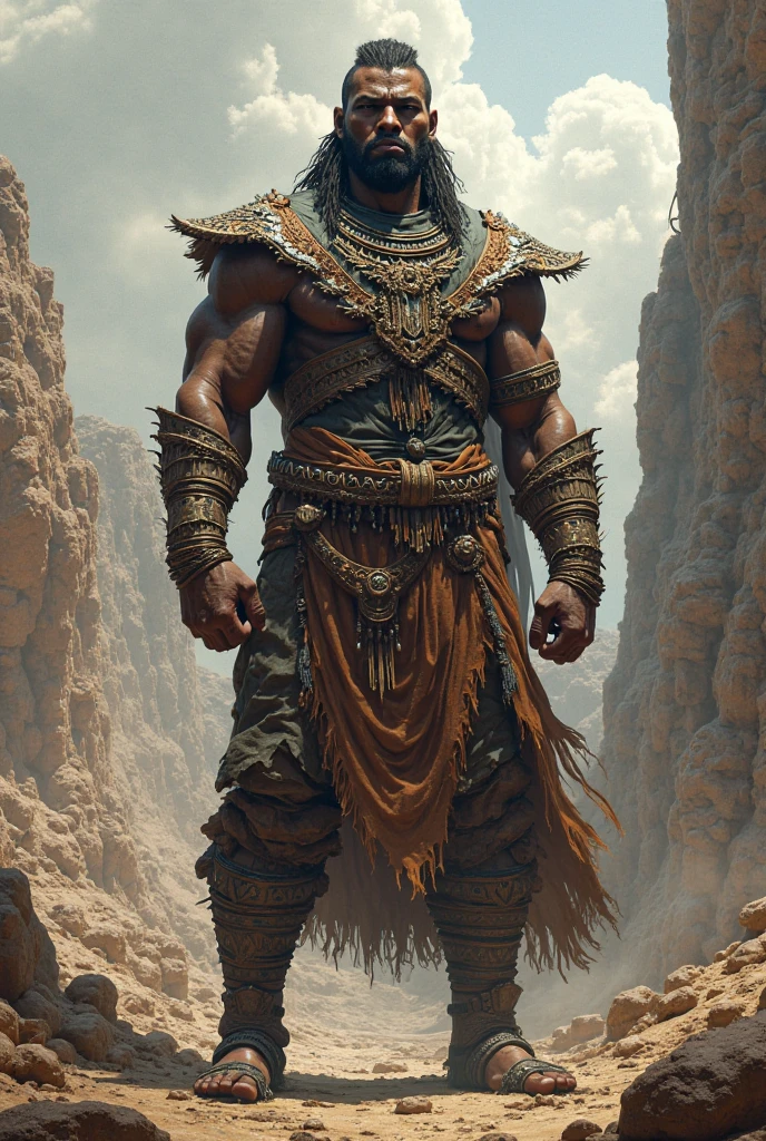 A god son of Odin and Nanna,brown skin,Eyes red,long black hair,Crude appearance,sem beard