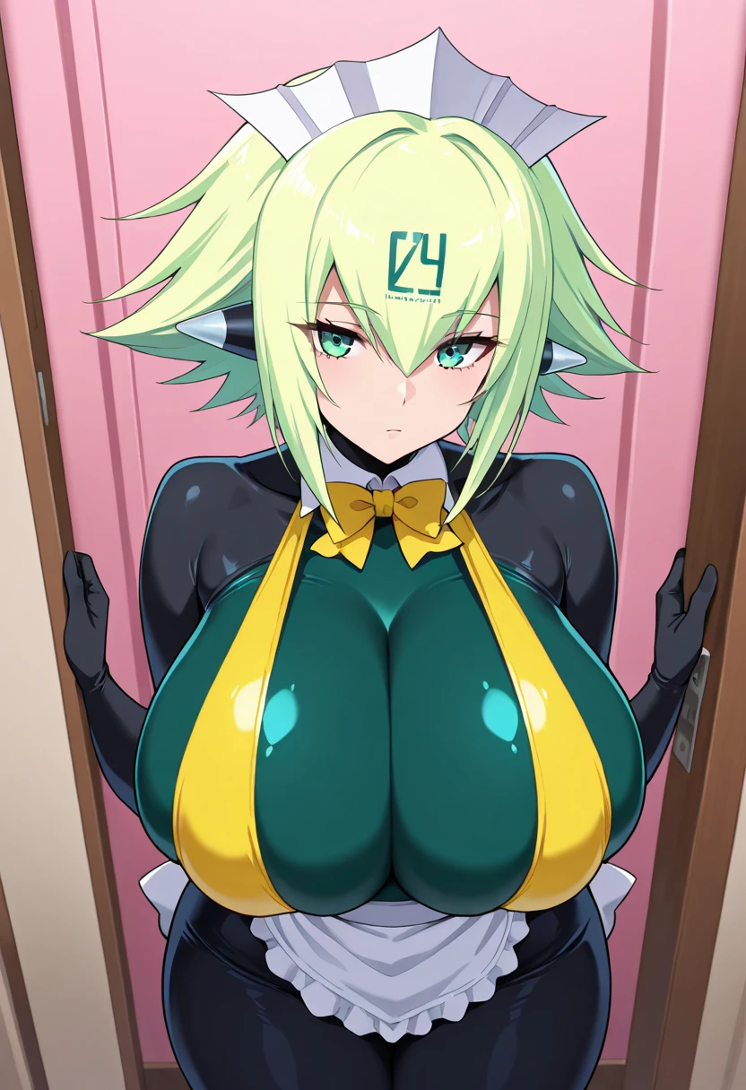 1 Beautiful Girl,(((three-quarter view:2.0))),(((From below:1.3))),(((Beautiful girl puts her hands behind her back, spreads her legs wide and thrusts her hips forward、Pee is gushing out from her pussy in a line far in front of her.:3.0))),(((Surrounded by many men in a sunny park and being watched.:2.0))),,dent in the skin,Realistic damp skin,(Mass sweat),Innocent little face,beautiful and delicate big blue eyes,(((Short green hair with short sides and back:2.0))),(((There is one large yellow bow tie shaped ribbon behind the head:2.0))),(Mouth open and tongue sticking out),(she wears a navy blue bow tie around her neck),(((Tight black leather long gloves:2.0),((Plump and plump body)),(((Tapuntapun&#39;s overflowing and rich big breasts:1.5))), (((very large pink areolas,:1.4))),(((she is wearing a white sleeveless shirt 2.0))), wide curved hips,thick thighs of whip whip, (((She is wearing black leather panties and light purple smooth pantyhose.:2.0))),(((short yellow skirt:2.0))),(Red high heels:1.1) ,Best Quality, hightquality,Masterpiece bright colors, High-definition illustrations,