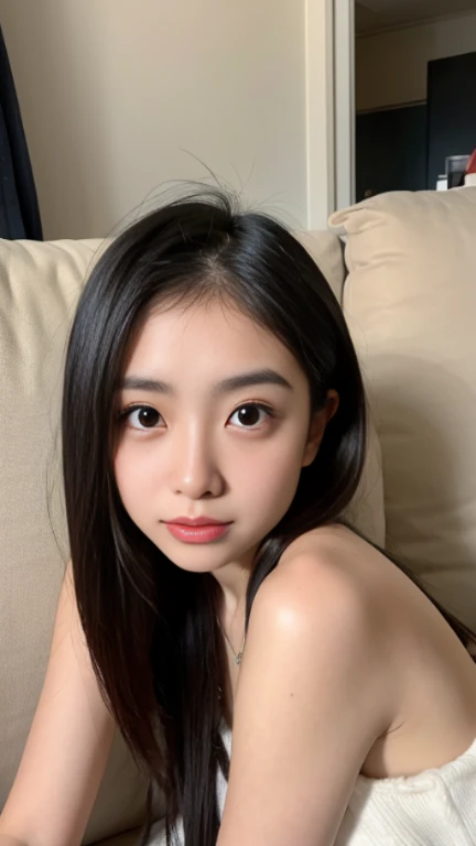 (((young girl１people))),(((beautiful black hair:With bangushroom hair))),((real people々image)),(realistic),((highest quality)),(muste piece),(highest quality),((Highest image quality)),((highest resolution)),((fine details)),((embarrassed look:blush)),((looking at the camera)),beautiful detailed nose,(((wear a pink bra:precise depiction))),(((Small and perky breasts))),((())),((beautiful white skin)),(precise arms),(((Accurate and beautiful upper body))),(((Photographed mainly on the face and chest))),((indoor:luxury hotel:detailed background)),